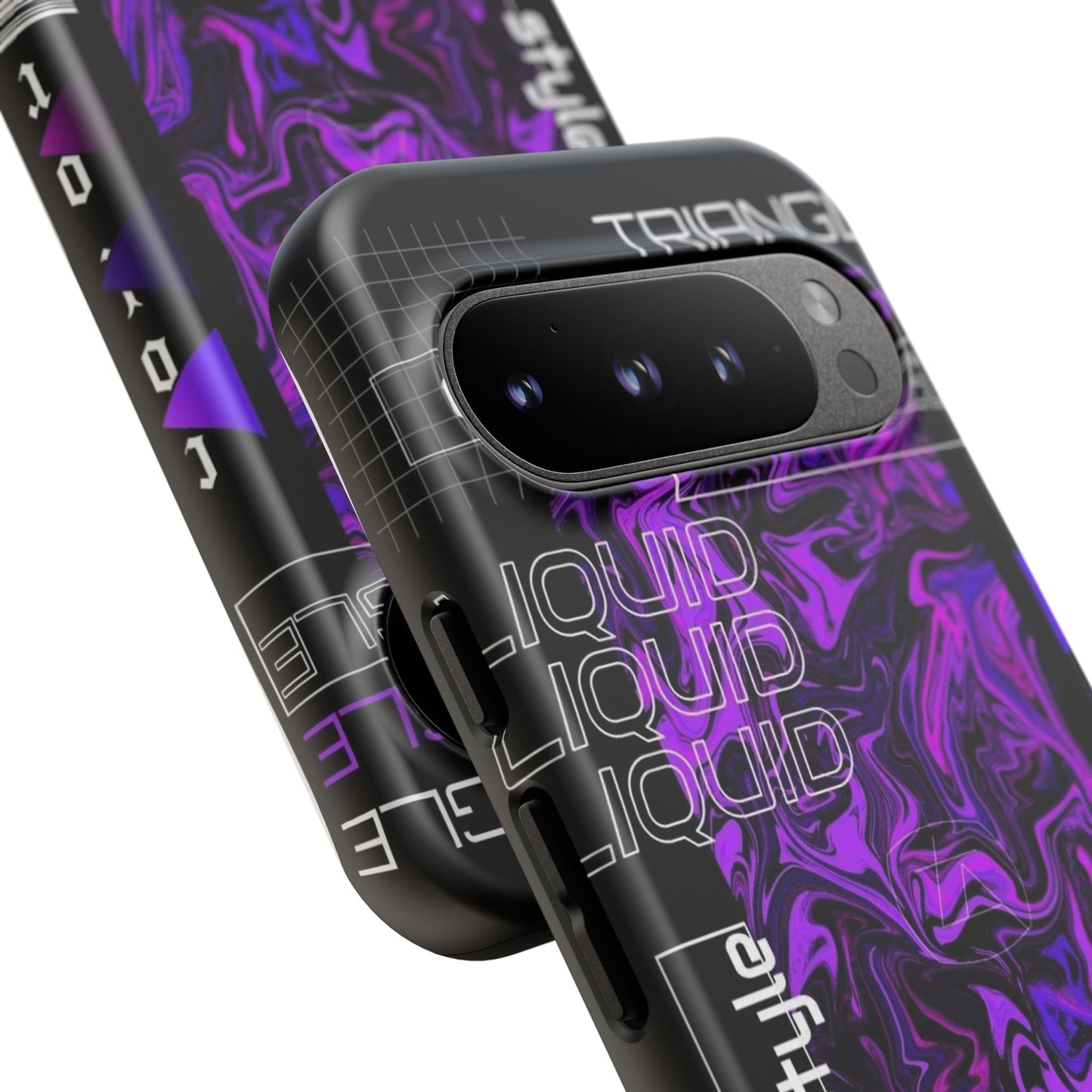 Abstract Purple Liquid Phone Case, Tough Phone Cover, Trendy Phone Accessory, Unique Gift for Tech Lovers, Modern Design for All Occasions
