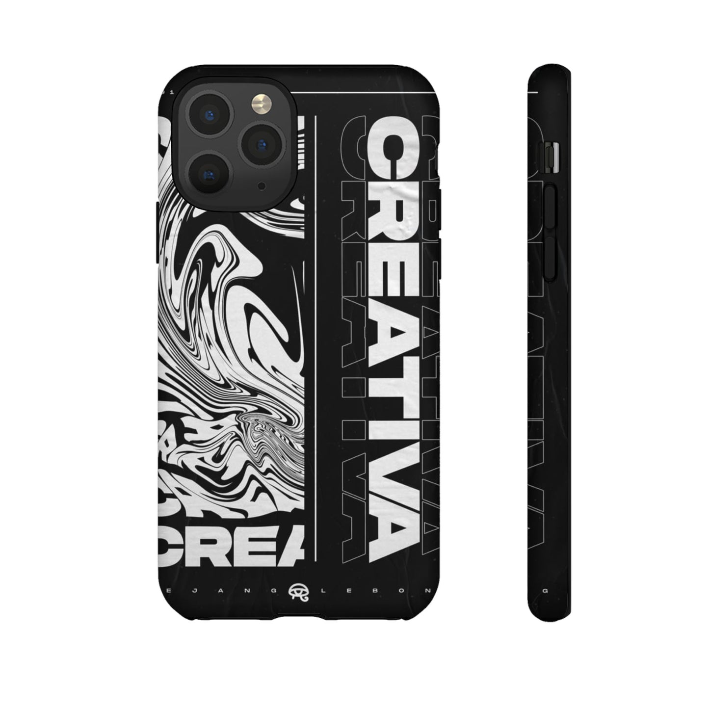 Bold Creative Phone Case, Stylish Black Marble Art, Tough Phone Cover, Gift for Artists, Unique Smartphone Protector