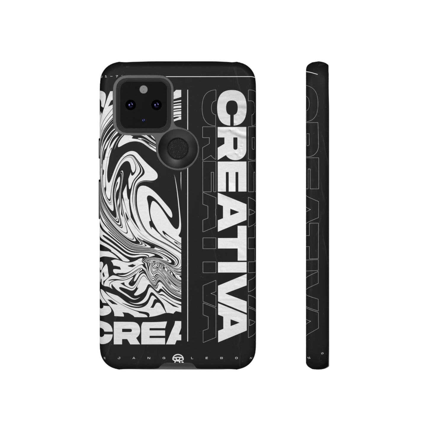 Bold Creative Phone Case, Stylish Black Marble Art, Tough Phone Cover, Gift for Artists, Unique Smartphone Protector