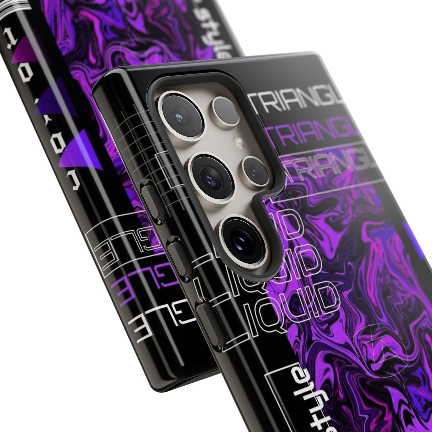 Abstract Purple Liquid Phone Case, Tough Phone Cover, Trendy Phone Accessory, Unique Gift for Tech Lovers, Modern Design for All Occasions