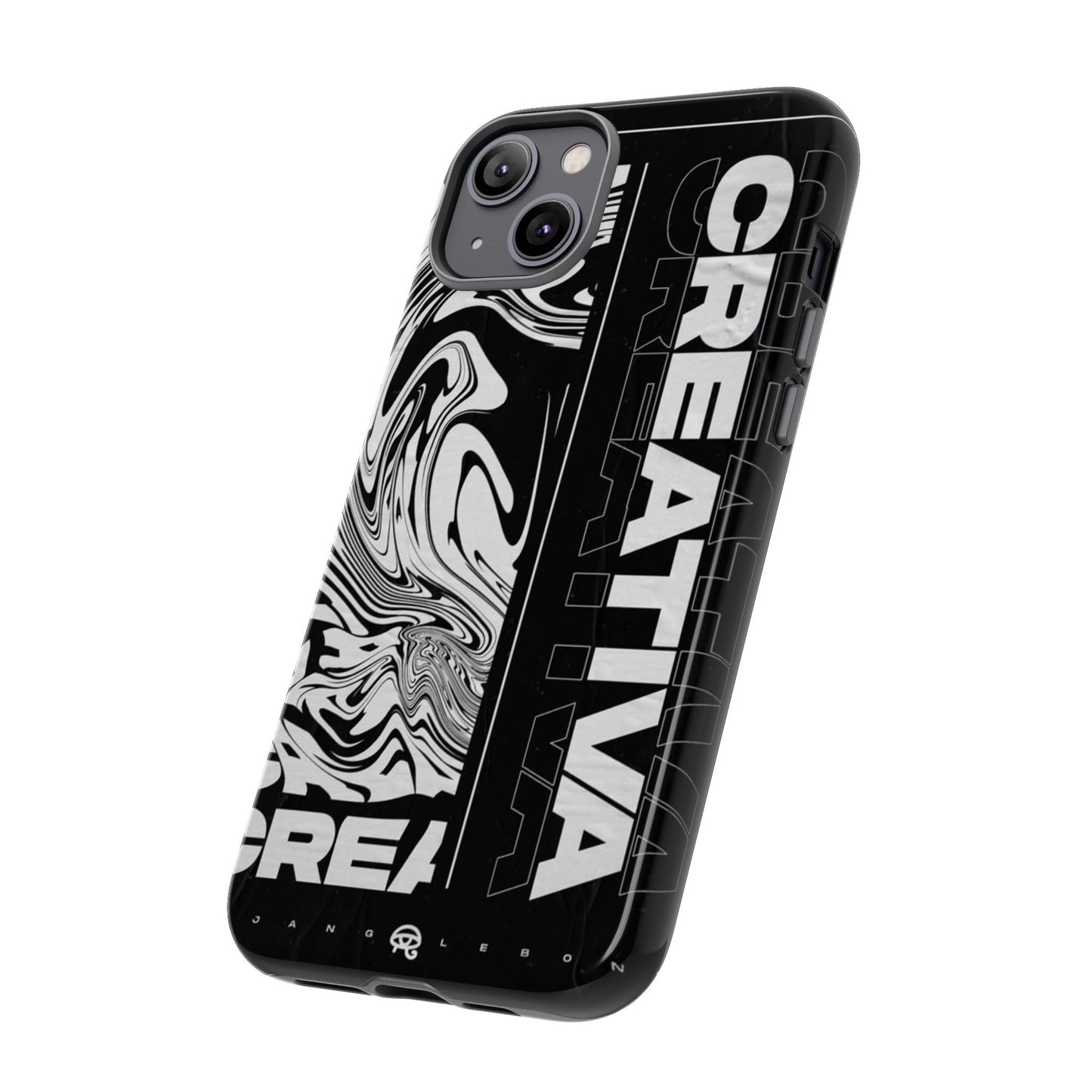 Bold Creative Phone Case, Stylish Black Marble Art, Tough Phone Cover, Gift for Artists, Unique Smartphone Protector
