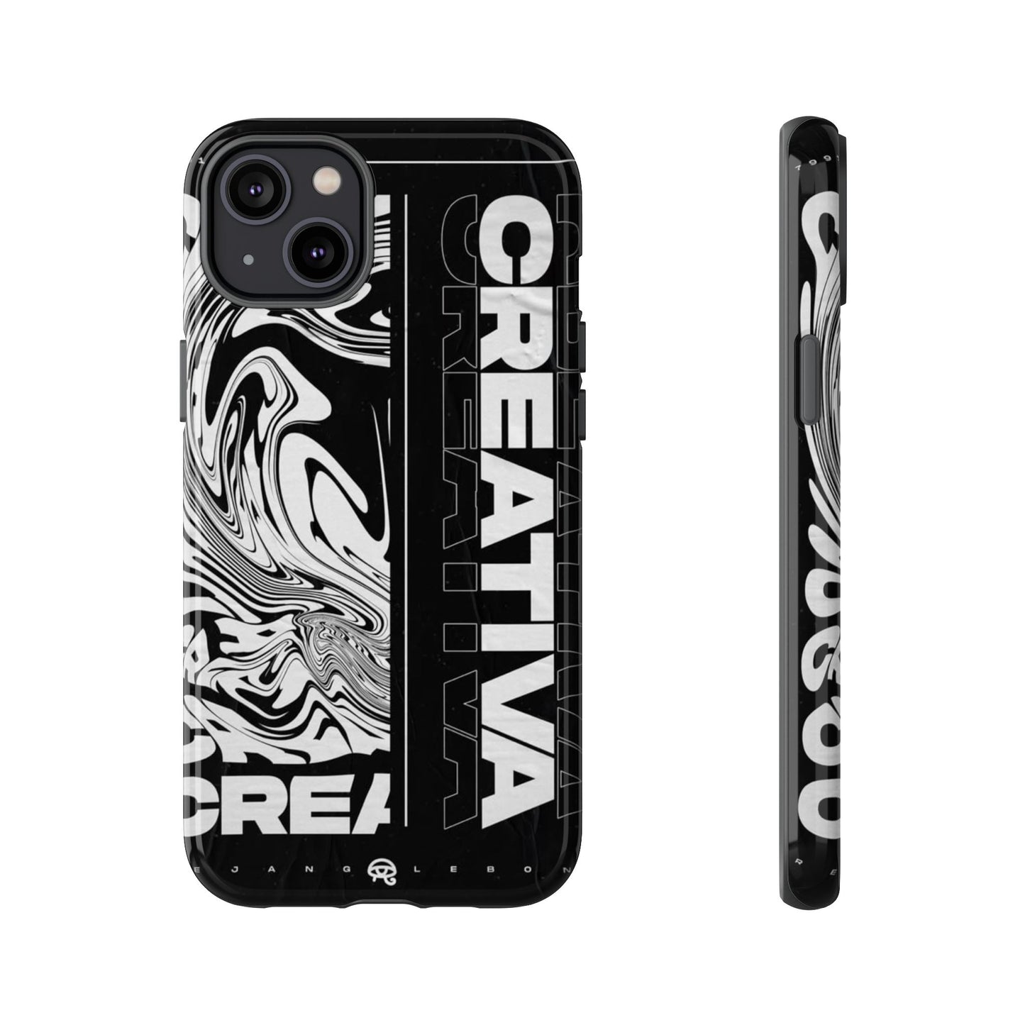 Bold Creative Phone Case, Stylish Black Marble Art, Tough Phone Cover, Gift for Artists, Unique Smartphone Protector