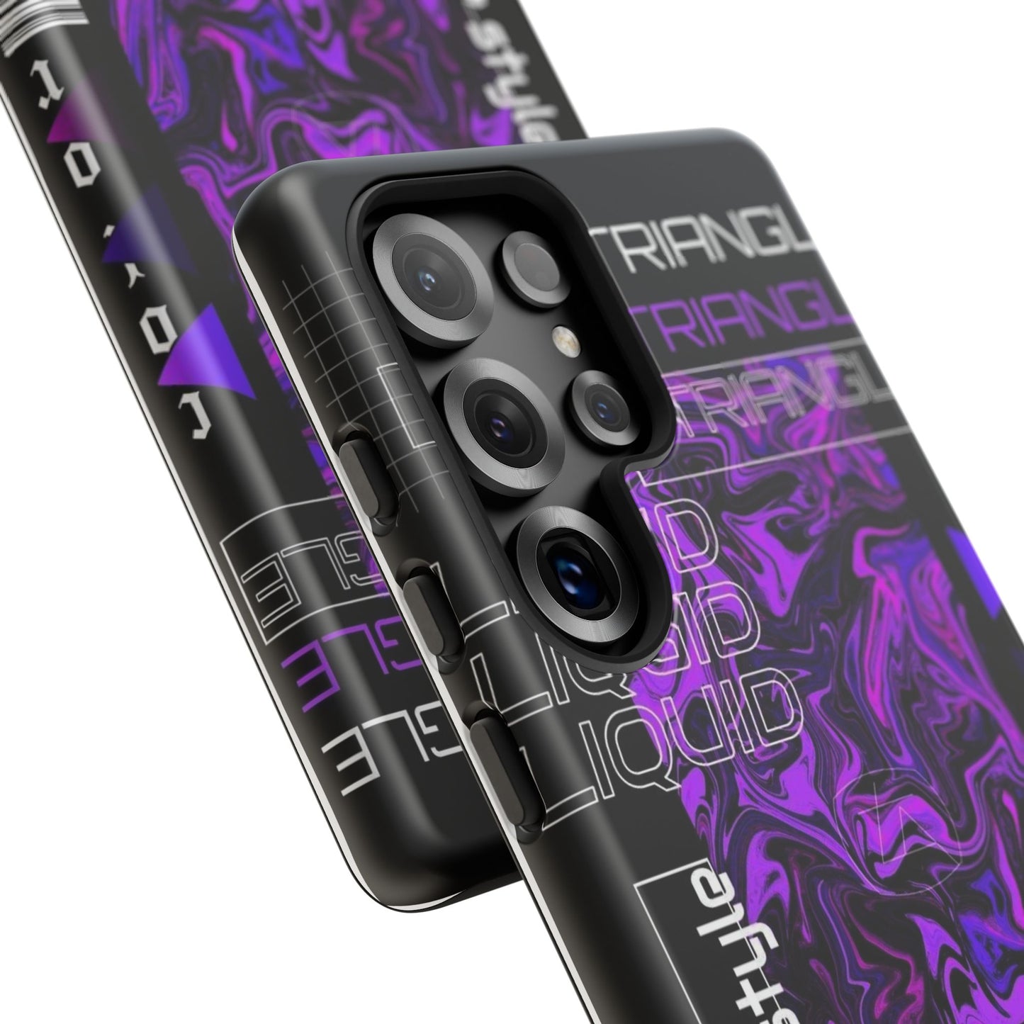 Abstract Purple Liquid Phone Case, Tough Phone Cover, Trendy Phone Accessory, Unique Gift for Tech Lovers, Modern Design for All Occasions