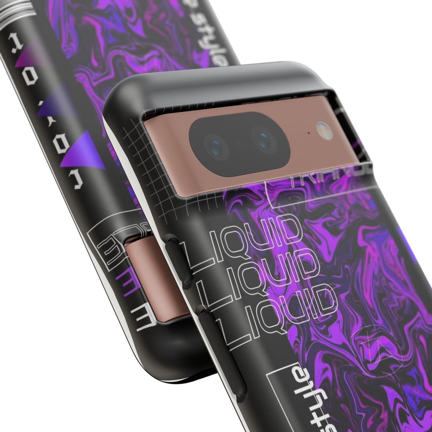 Abstract Purple Liquid Phone Case, Tough Phone Cover, Trendy Phone Accessory, Unique Gift for Tech Lovers, Modern Design for All Occasions