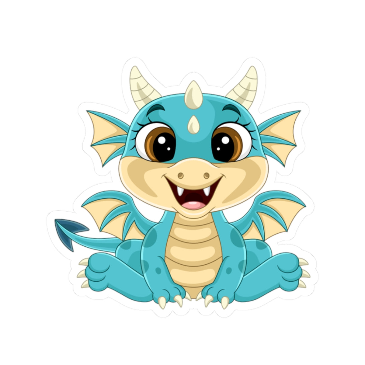 Adorable Dragon Stickers, Cute Fantasy Decor, Kids Room Accessories, Gift for Dragon Lovers, Fun Laptop Decals