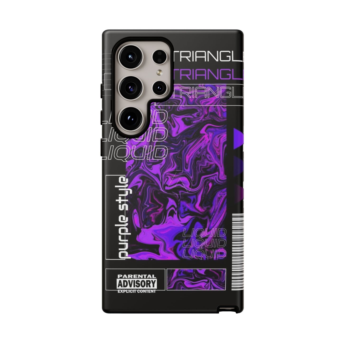 Abstract Purple Liquid Phone Case, Tough Phone Cover, Trendy Phone Accessory, Unique Gift for Tech Lovers, Modern Design for All Occasions