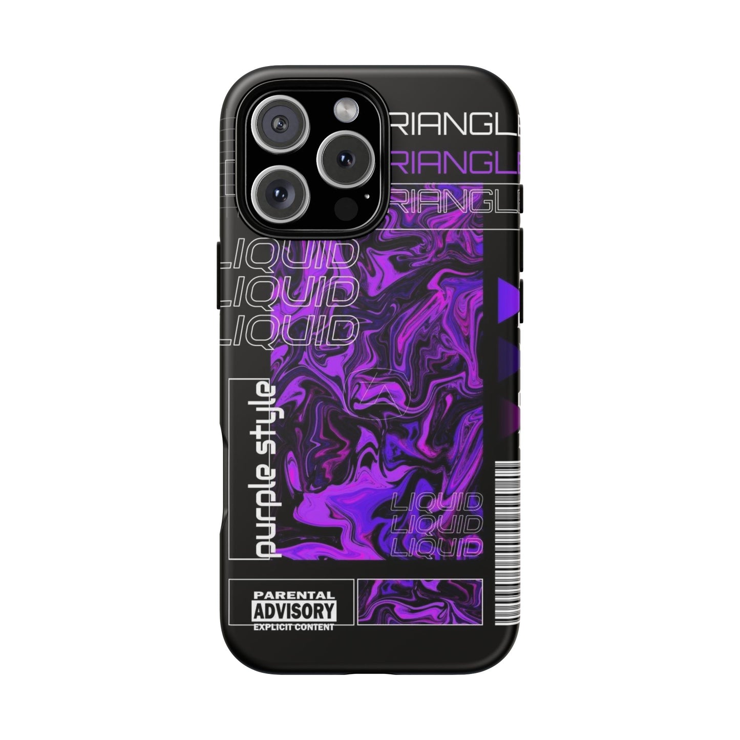 Abstract Purple Liquid Phone Case, Tough Phone Cover, Trendy Phone Accessory, Unique Gift for Tech Lovers, Modern Design for All Occasions