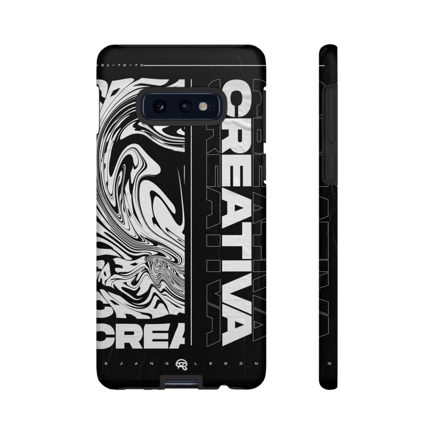 Bold Creative Phone Case, Stylish Black Marble Art, Tough Phone Cover, Gift for Artists, Unique Smartphone Protector