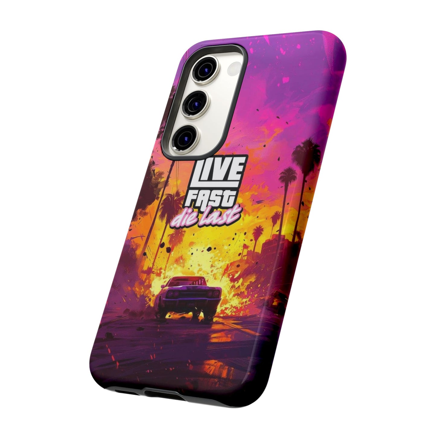 Tough Cases for Adventurers | Live Fast Die Last Phone Case, Durable Phone Cover, Trendy Accessory, Gift for Car Enthusiasts, Unique Design