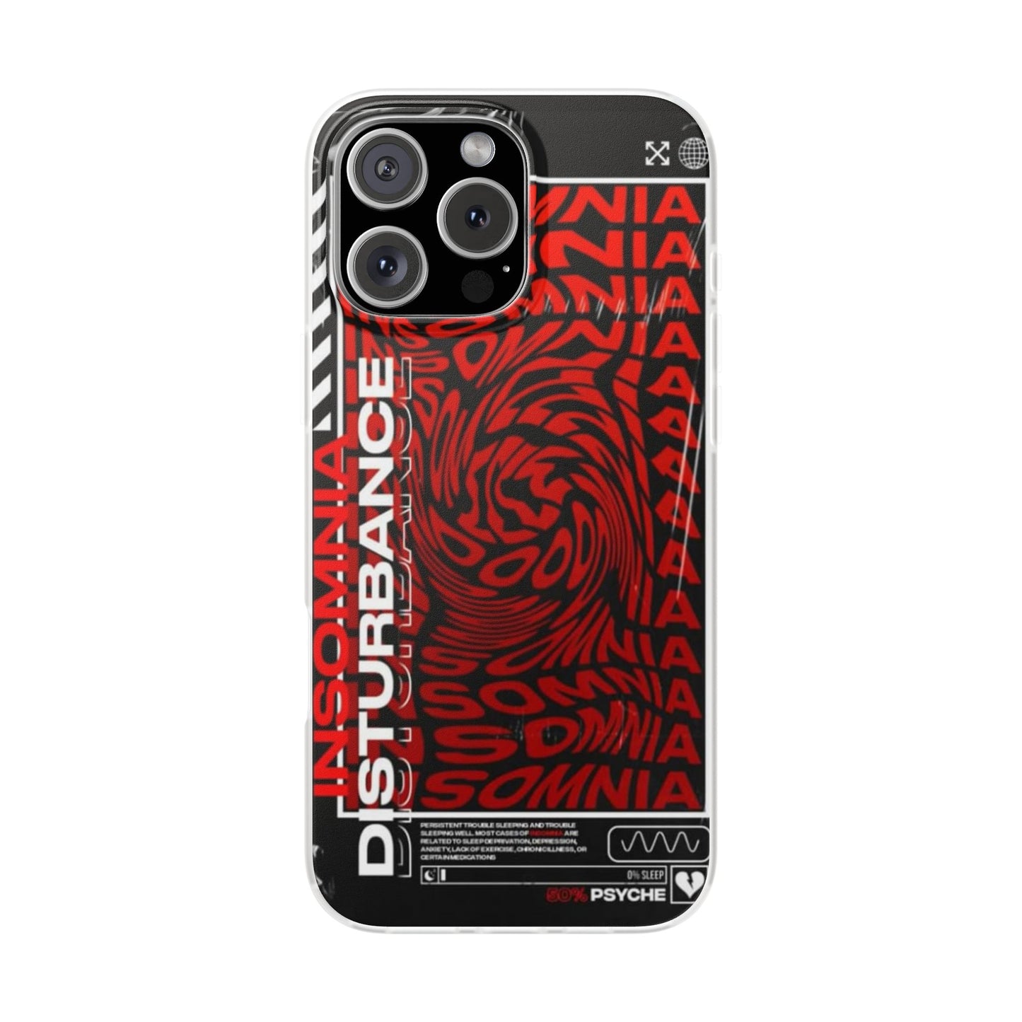 Insomnia Flexi Cases | Stylish Phone Cover for Night Owls, Unique Design, Perfect Gift for Students, Trendy Accessory, Phone Protection