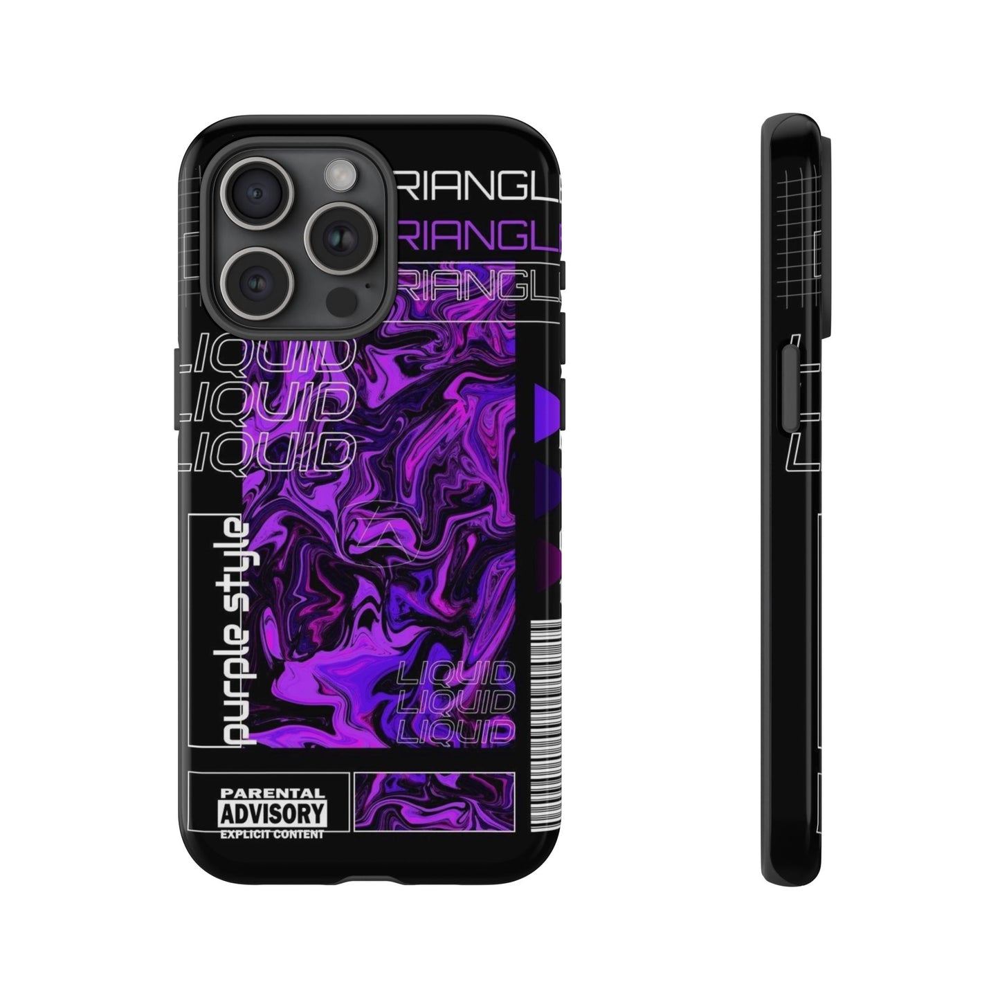 Abstract Purple Liquid Phone Case, Tough Phone Cover, Trendy Phone Accessory, Unique Gift for Tech Lovers, Modern Design for All Occasions