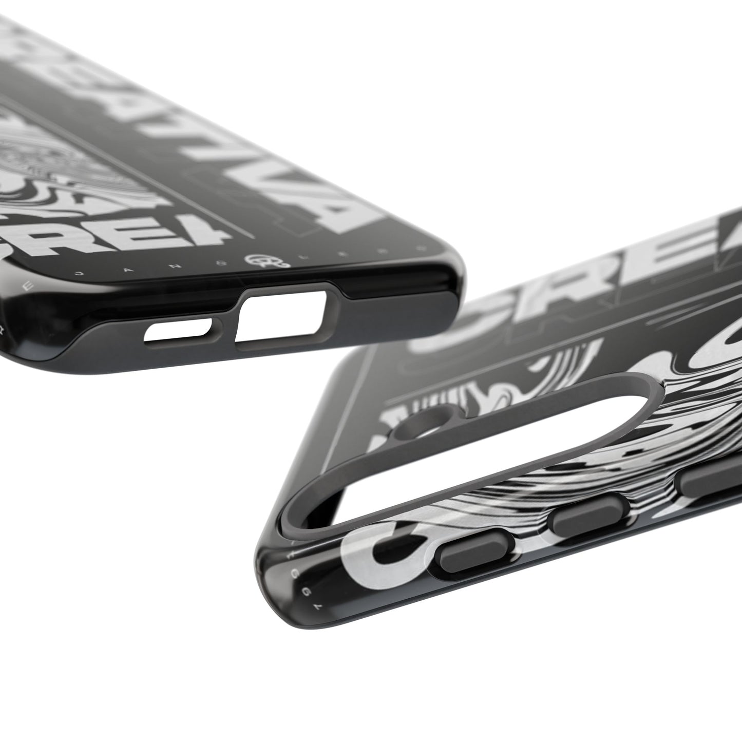 Bold Creative Phone Case, Stylish Black Marble Art, Tough Phone Cover, Gift for Artists, Unique Smartphone Protector