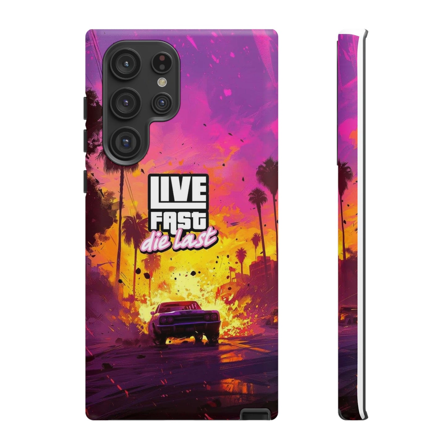 Tough Cases for Adventurers | Live Fast Die Last Phone Case, Durable Phone Cover, Trendy Accessory, Gift for Car Enthusiasts, Unique Design