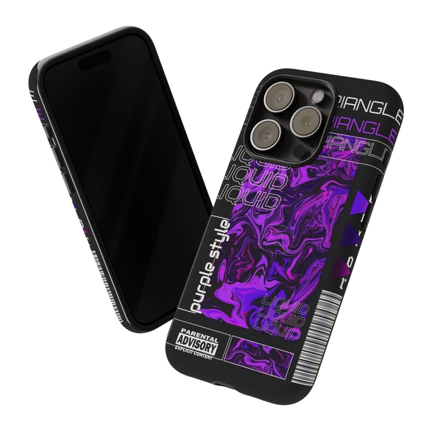 Abstract Purple Liquid Phone Case, Tough Phone Cover, Trendy Phone Accessory, Unique Gift for Tech Lovers, Modern Design for All Occasions