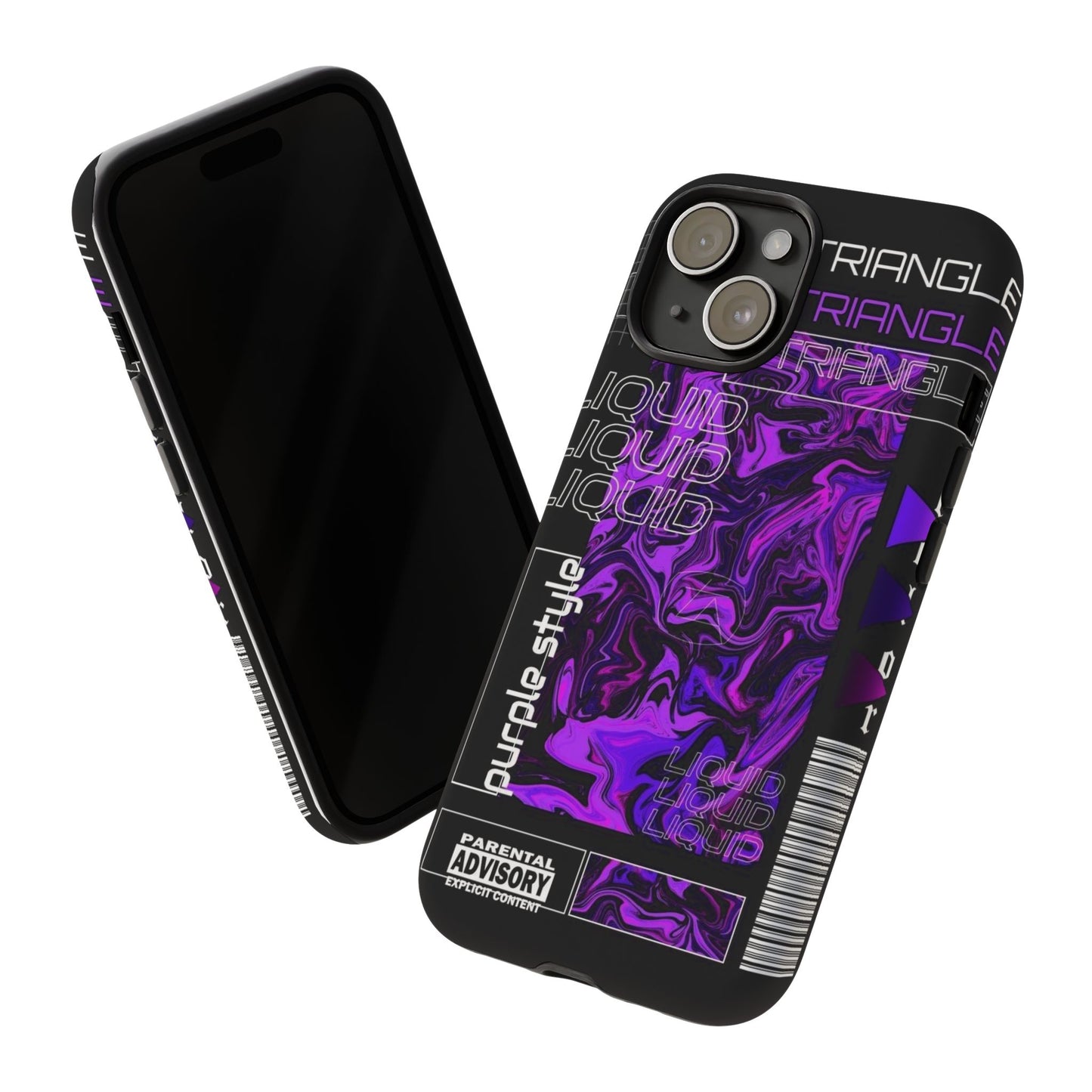 Abstract Purple Liquid Phone Case, Tough Phone Cover, Trendy Phone Accessory, Unique Gift for Tech Lovers, Modern Design for All Occasions