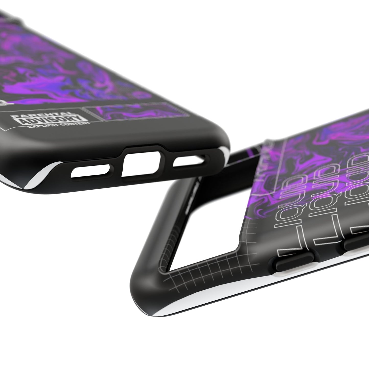 Abstract Purple Liquid Phone Case, Tough Phone Cover, Trendy Phone Accessory, Unique Gift for Tech Lovers, Modern Design for All Occasions