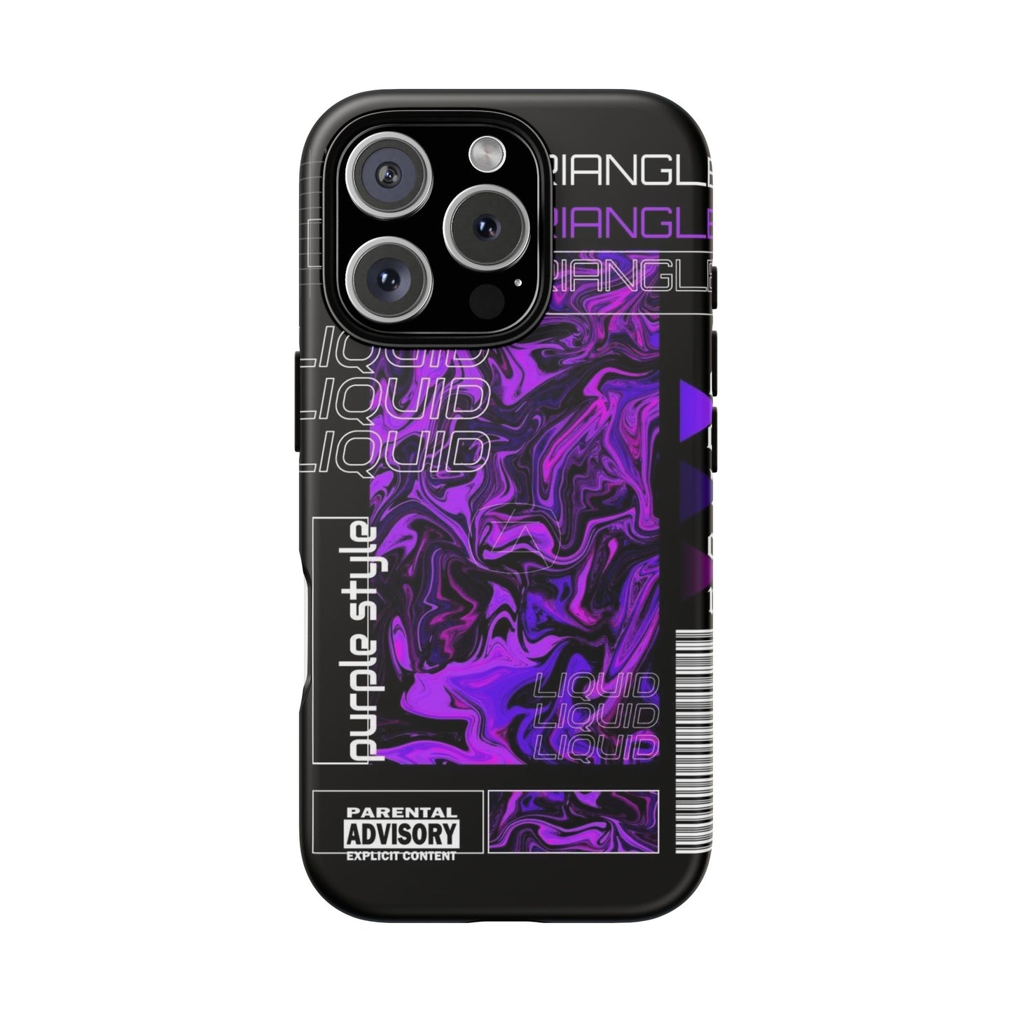 Abstract Purple Liquid Phone Case, Tough Phone Cover, Trendy Phone Accessory, Unique Gift for Tech Lovers, Modern Design for All Occasions