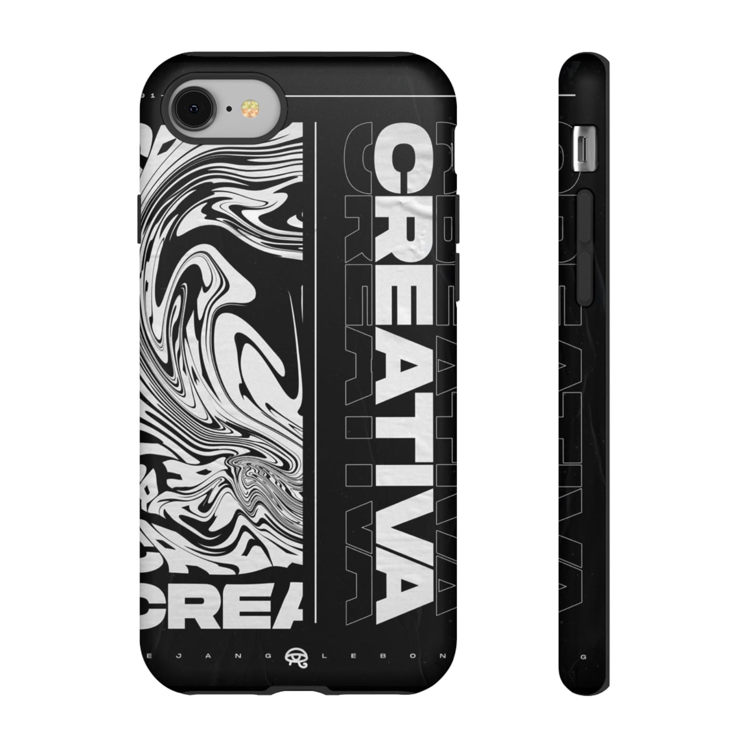 Bold Creative Phone Case, Stylish Black Marble Art, Tough Phone Cover, Gift for Artists, Unique Smartphone Protector
