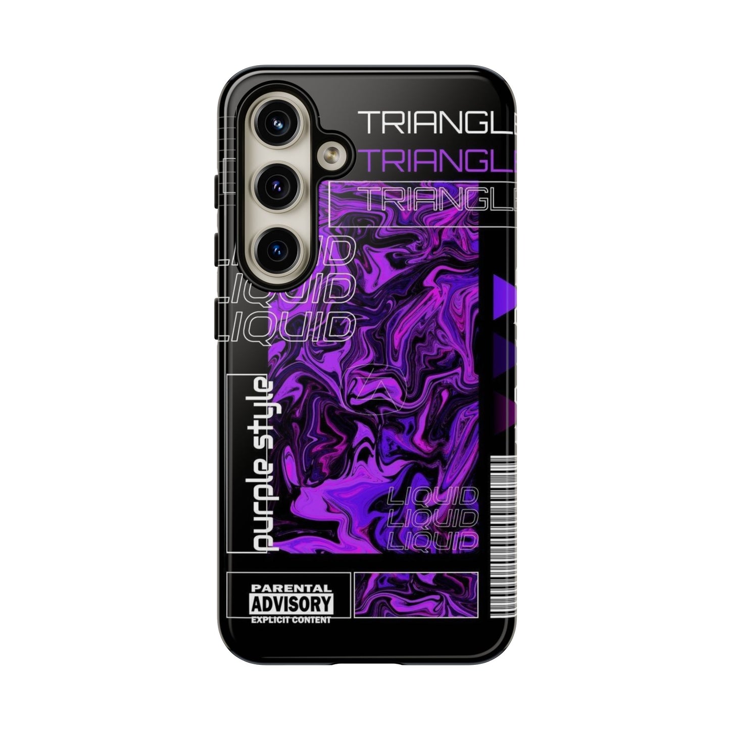 Abstract Purple Liquid Phone Case, Tough Phone Cover, Trendy Phone Accessory, Unique Gift for Tech Lovers, Modern Design for All Occasions
