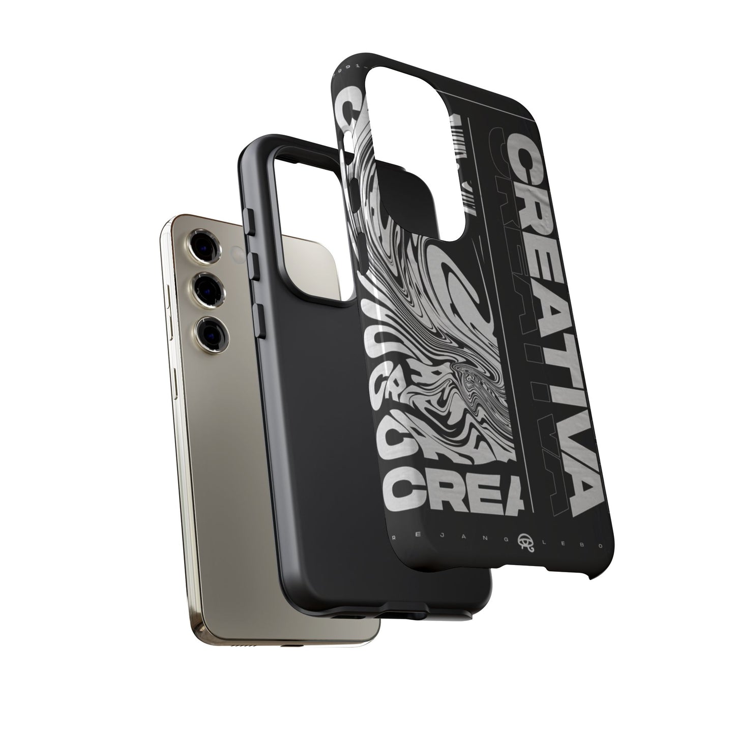 Bold Creative Phone Case, Stylish Black Marble Art, Tough Phone Cover, Gift for Artists, Unique Smartphone Protector