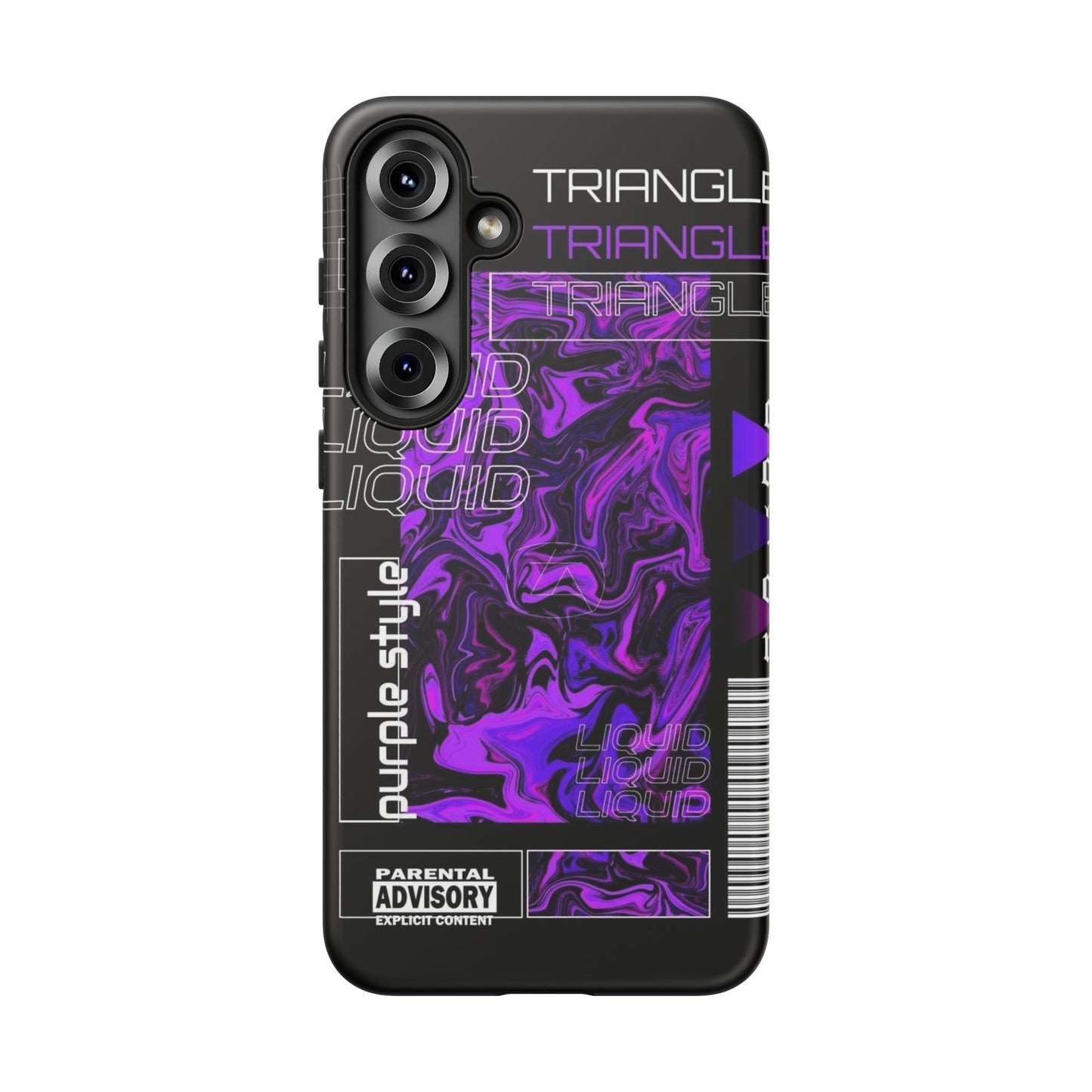 Abstract Purple Liquid Phone Case, Tough Phone Cover, Trendy Phone Accessory, Unique Gift for Tech Lovers, Modern Design for All Occasions