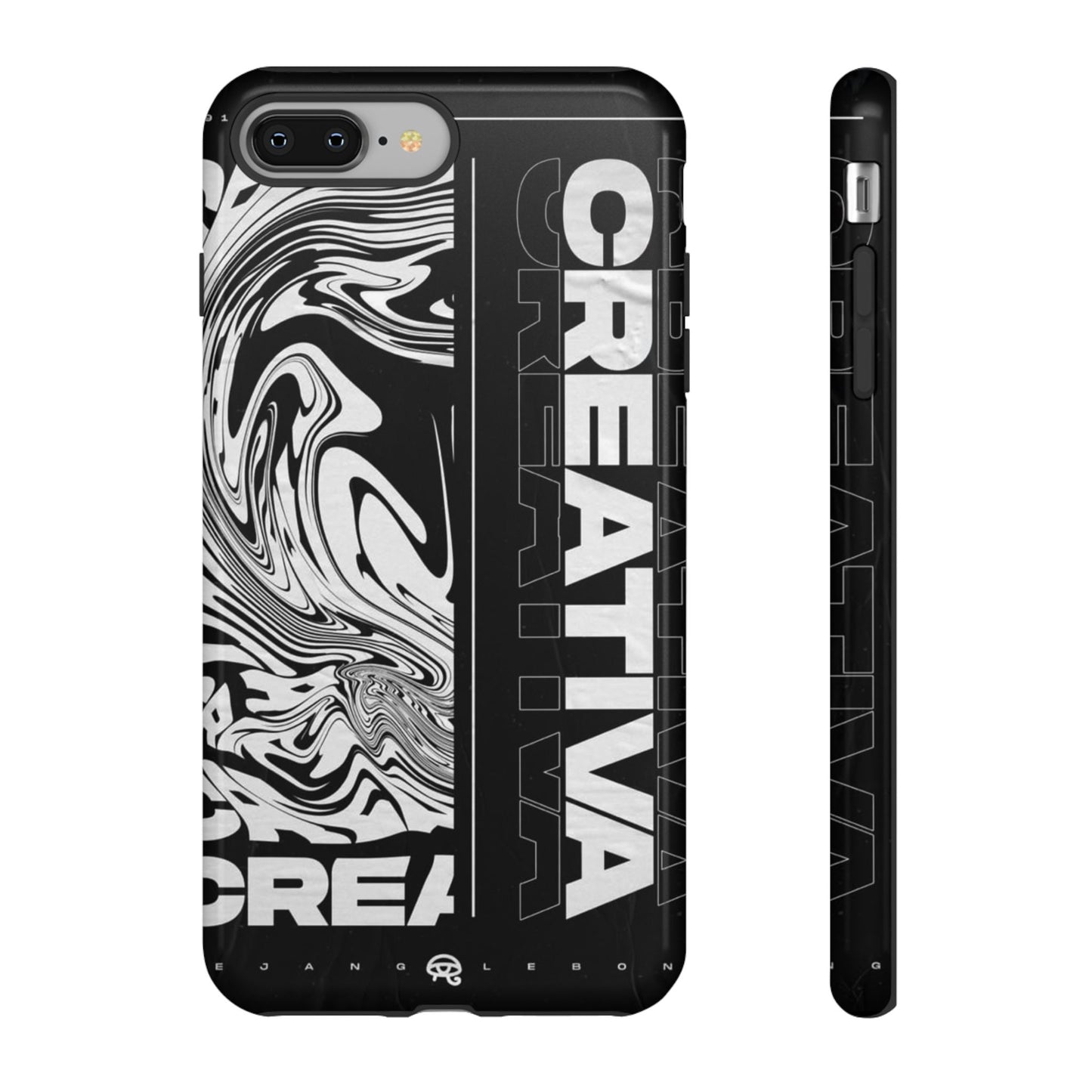 Bold Creative Phone Case, Stylish Black Marble Art, Tough Phone Cover, Gift for Artists, Unique Smartphone Protector