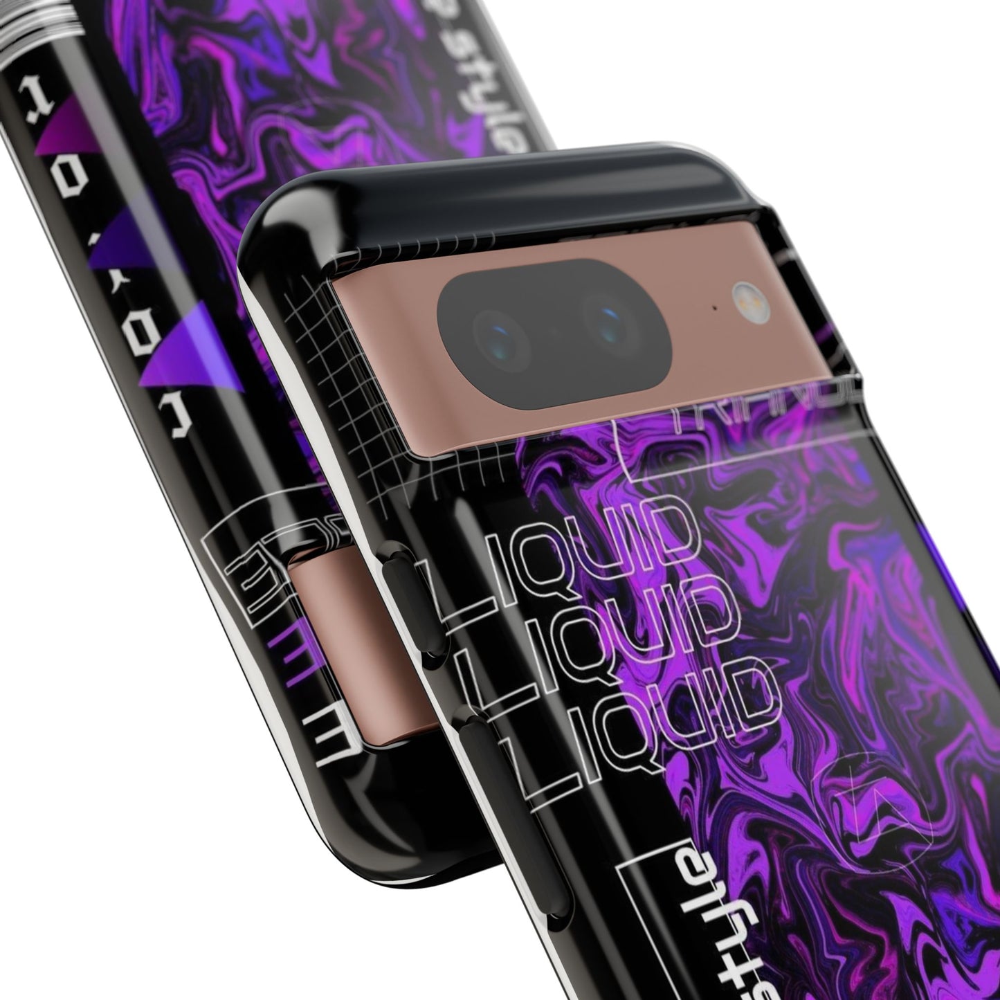 Abstract Purple Liquid Phone Case, Tough Phone Cover, Trendy Phone Accessory, Unique Gift for Tech Lovers, Modern Design for All Occasions