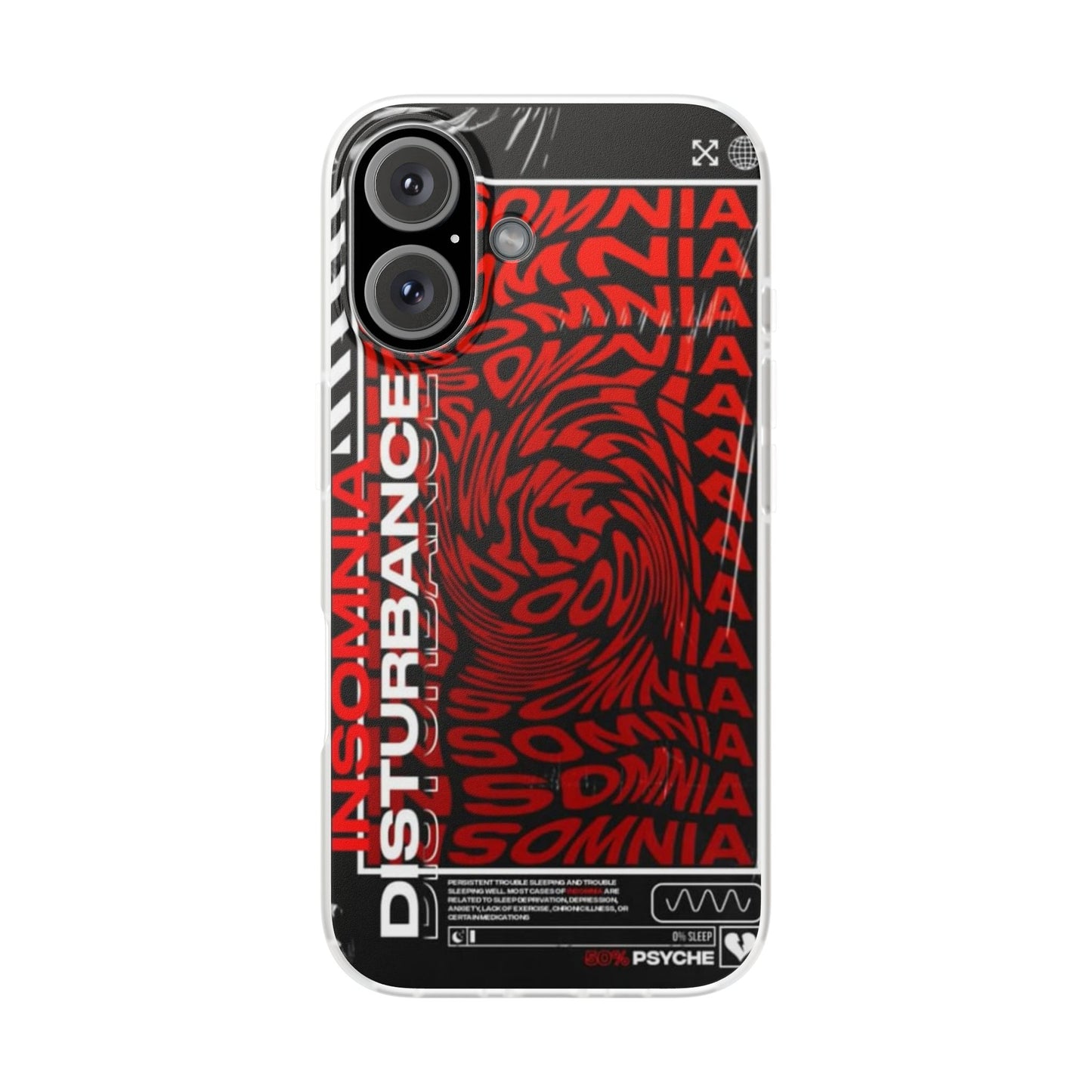 Insomnia Flexi Cases | Stylish Phone Cover for Night Owls, Unique Design, Perfect Gift for Students, Trendy Accessory, Phone Protection