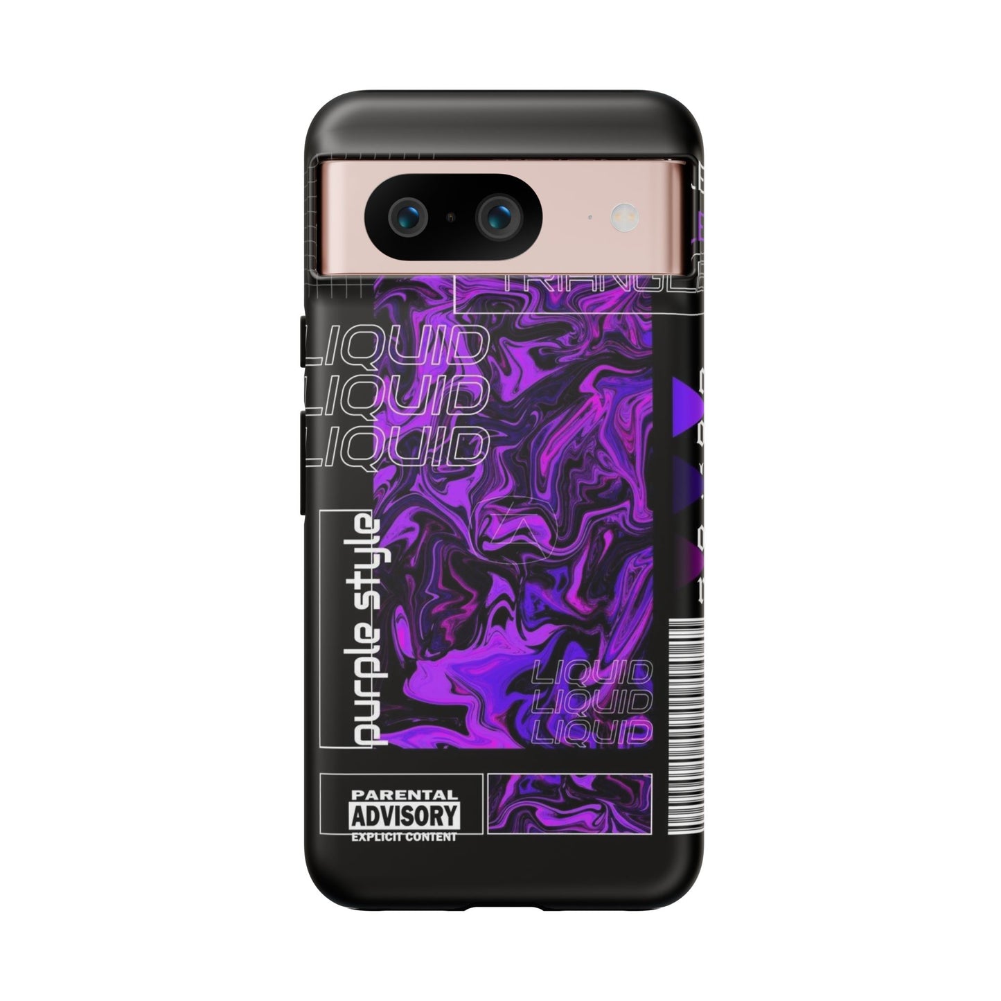 Abstract Purple Liquid Phone Case, Tough Phone Cover, Trendy Phone Accessory, Unique Gift for Tech Lovers, Modern Design for All Occasions