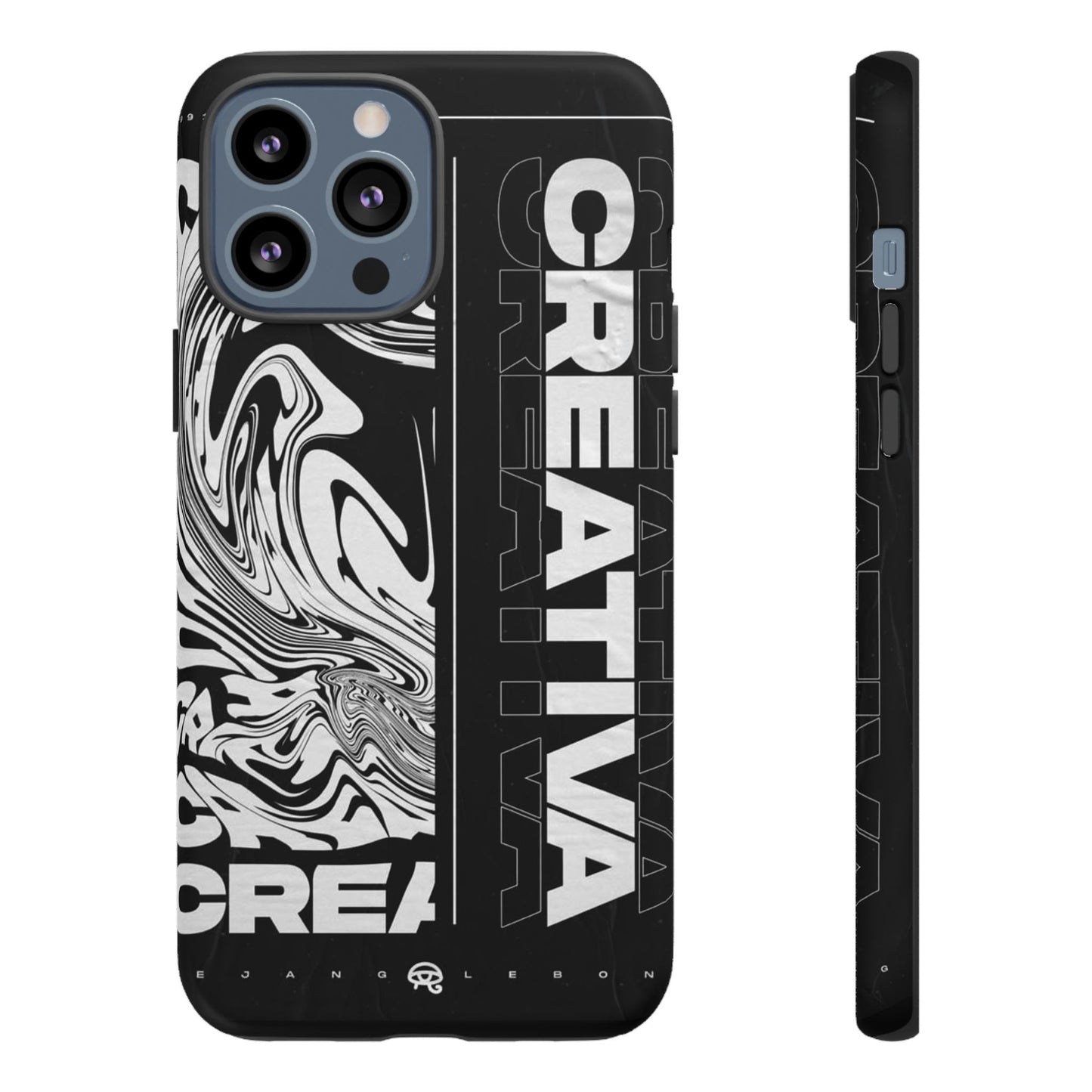 Bold Creative Phone Case, Stylish Black Marble Art, Tough Phone Cover, Gift for Artists, Unique Smartphone Protector
