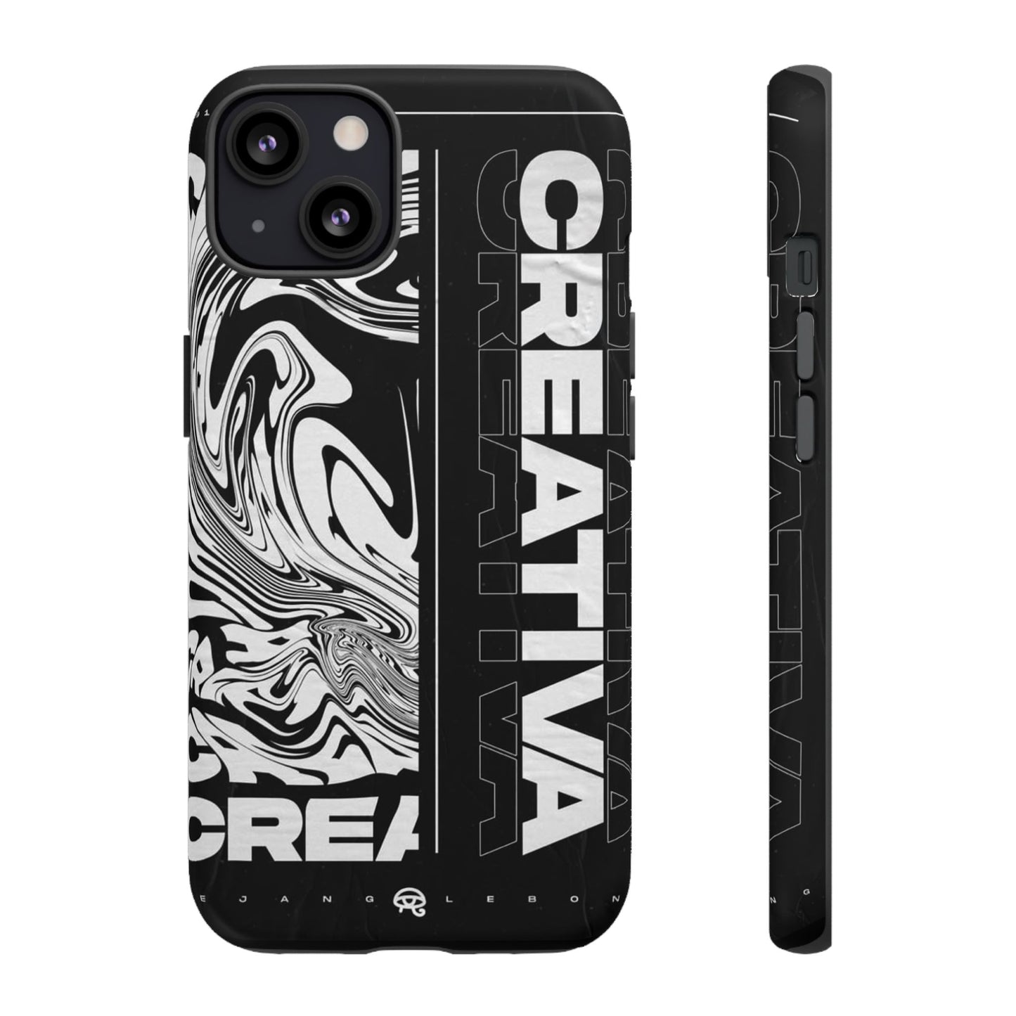 Bold Creative Phone Case, Stylish Black Marble Art, Tough Phone Cover, Gift for Artists, Unique Smartphone Protector