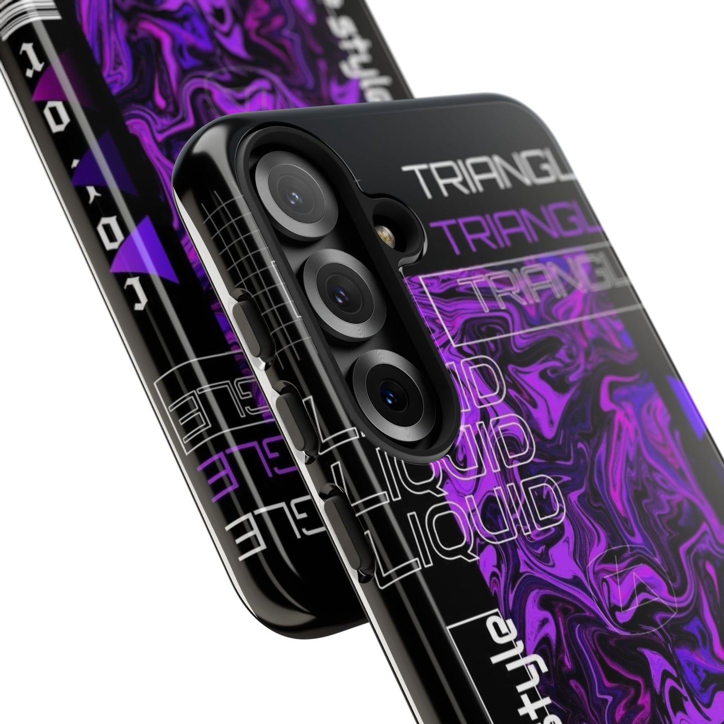 Abstract Purple Liquid Phone Case, Tough Phone Cover, Trendy Phone Accessory, Unique Gift for Tech Lovers, Modern Design for All Occasions