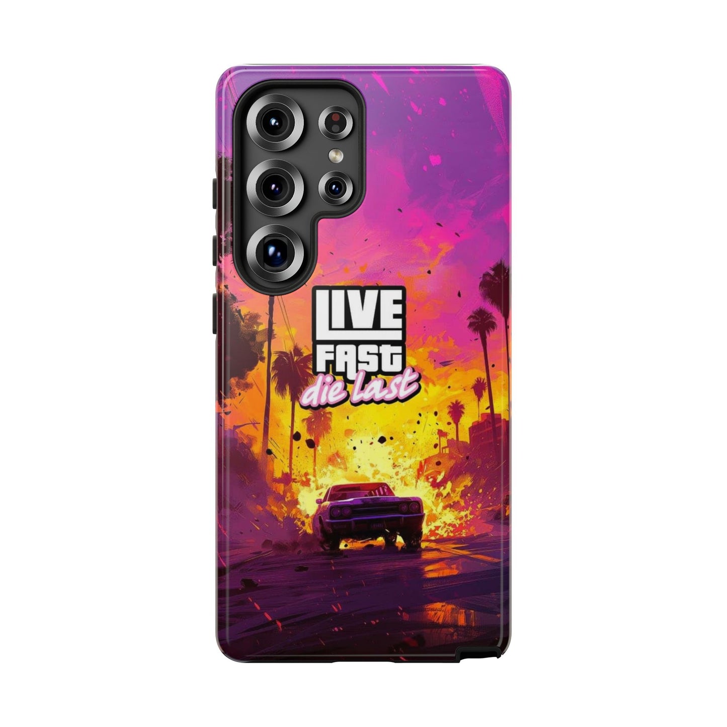 Tough Cases for Adventurers | Live Fast Die Last Phone Case, Durable Phone Cover, Trendy Accessory, Gift for Car Enthusiasts, Unique Design