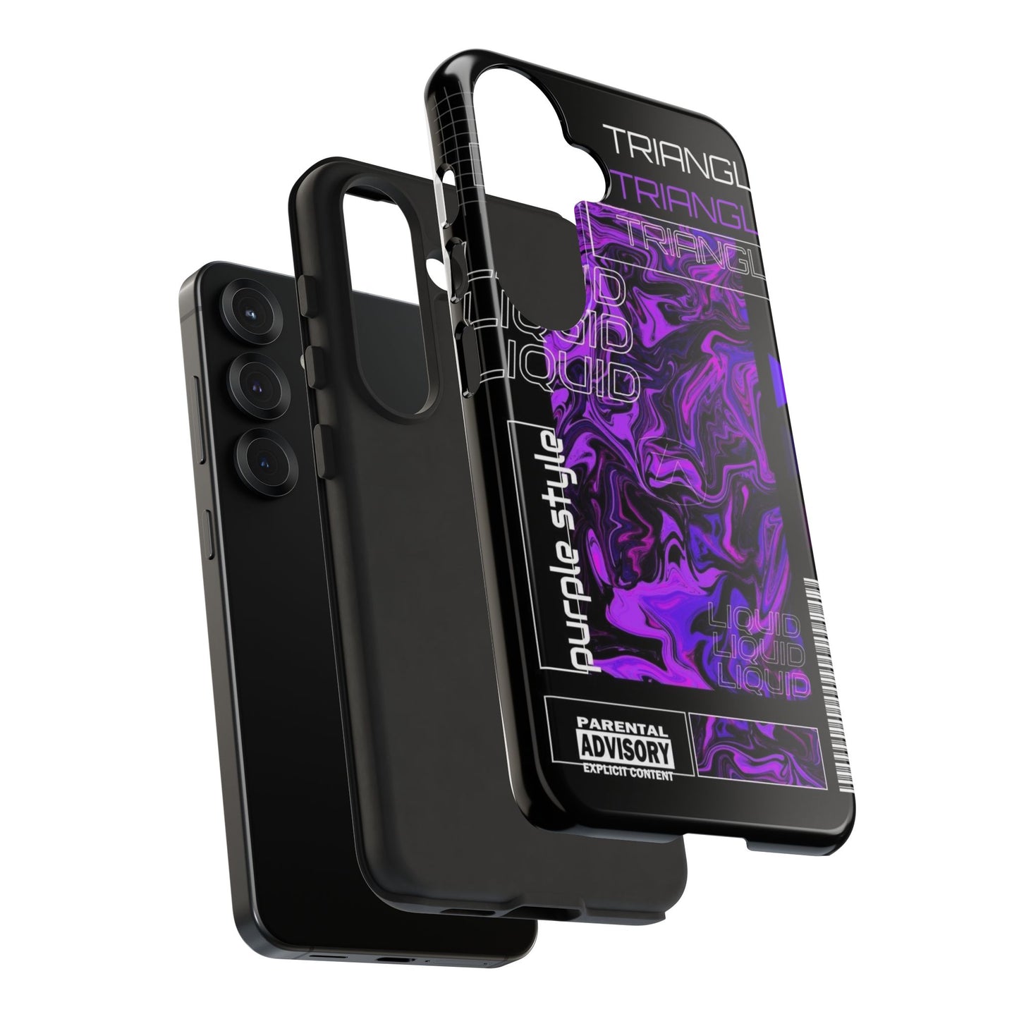 Abstract Purple Liquid Phone Case, Tough Phone Cover, Trendy Phone Accessory, Unique Gift for Tech Lovers, Modern Design for All Occasions