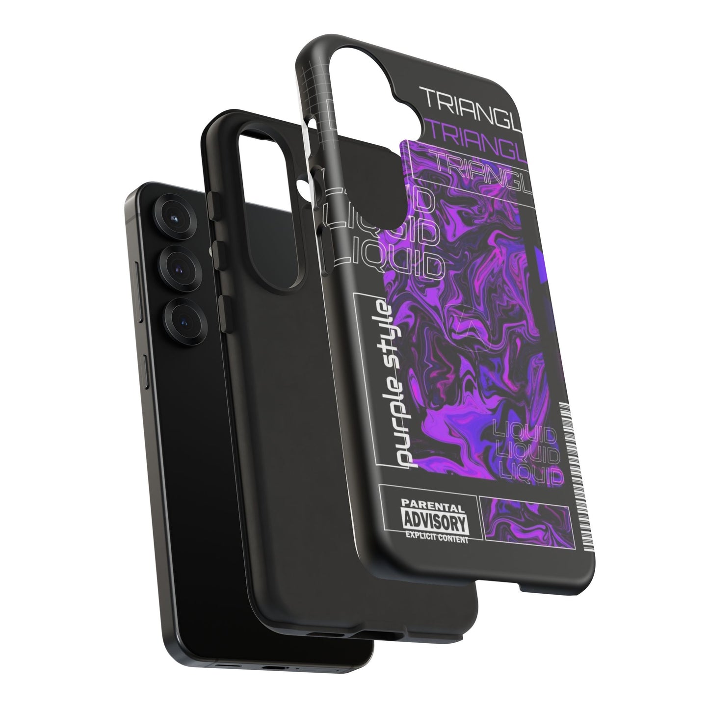 Abstract Purple Liquid Phone Case, Tough Phone Cover, Trendy Phone Accessory, Unique Gift for Tech Lovers, Modern Design for All Occasions