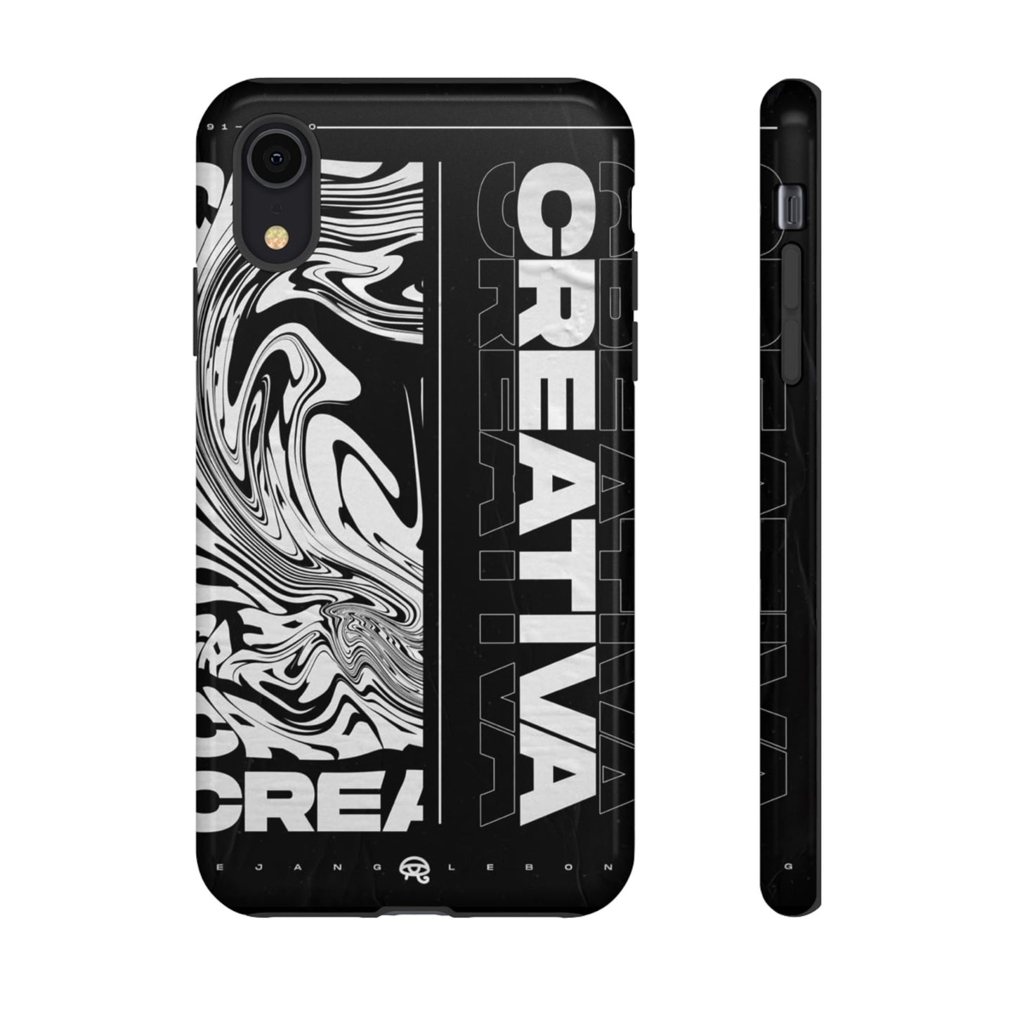 Bold Creative Phone Case, Stylish Black Marble Art, Tough Phone Cover, Gift for Artists, Unique Smartphone Protector