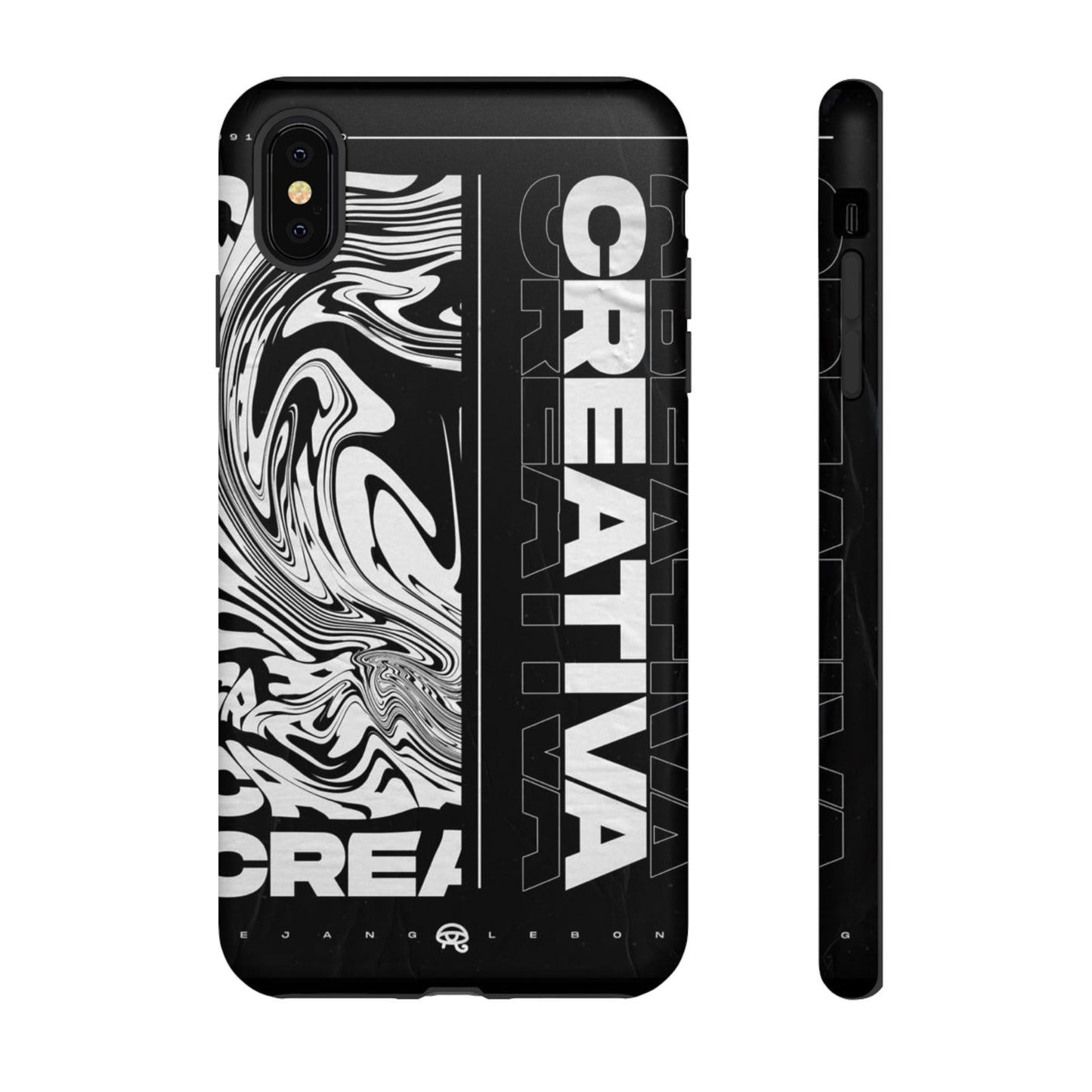 Bold Creative Phone Case, Stylish Black Marble Art, Tough Phone Cover, Gift for Artists, Unique Smartphone Protector