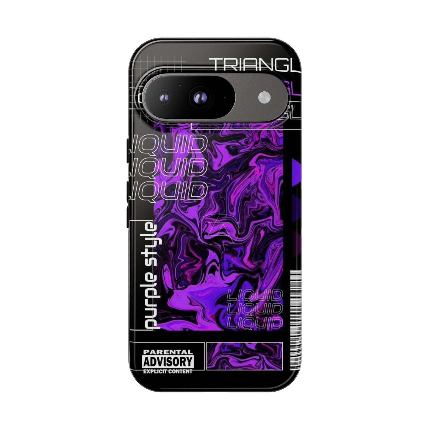 Abstract Purple Liquid Phone Case, Tough Phone Cover, Trendy Phone Accessory, Unique Gift for Tech Lovers, Modern Design for All Occasions