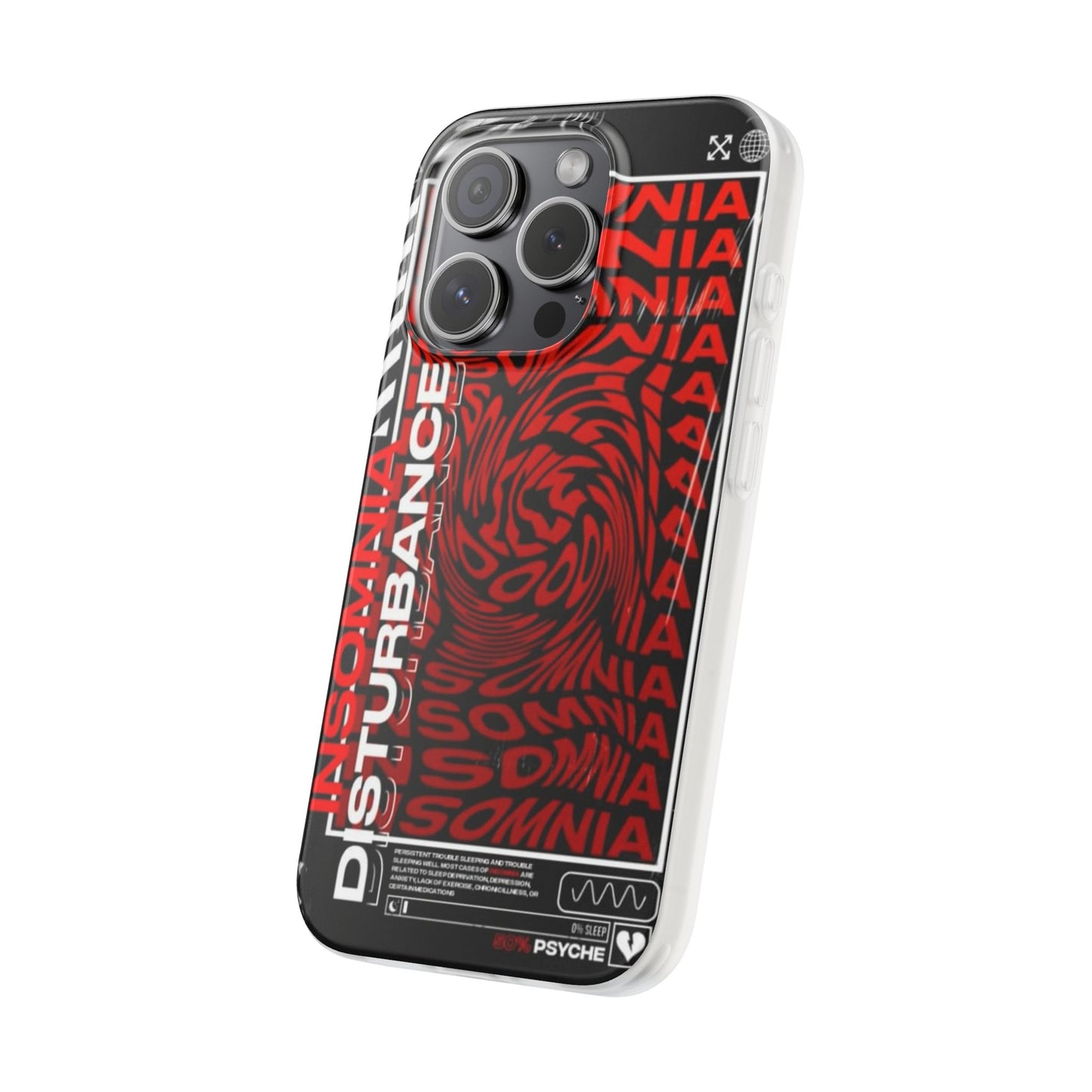 Insomnia Flexi Cases | Stylish Phone Cover for Night Owls, Unique Design, Perfect Gift for Students, Trendy Accessory, Phone Protection