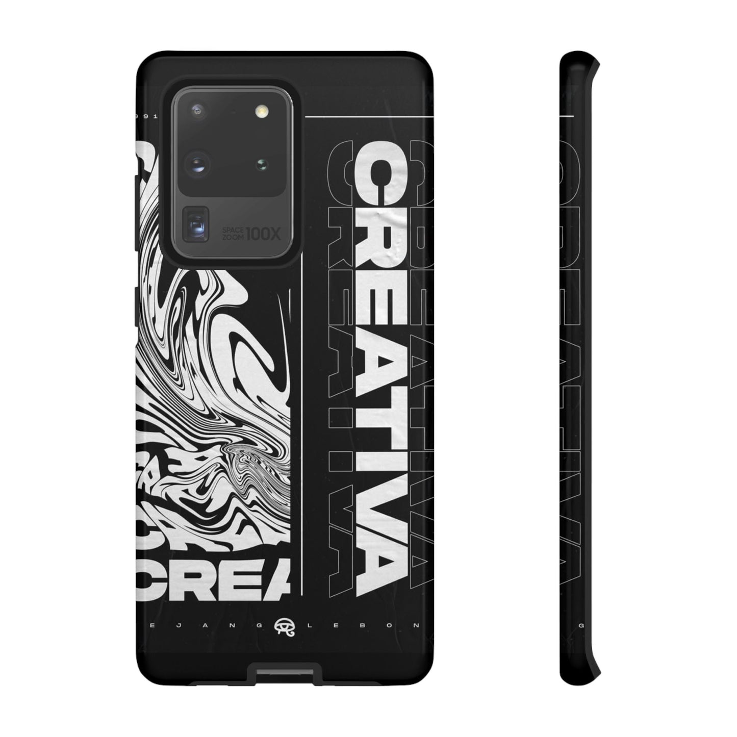 Bold Creative Phone Case, Stylish Black Marble Art, Tough Phone Cover, Gift for Artists, Unique Smartphone Protector