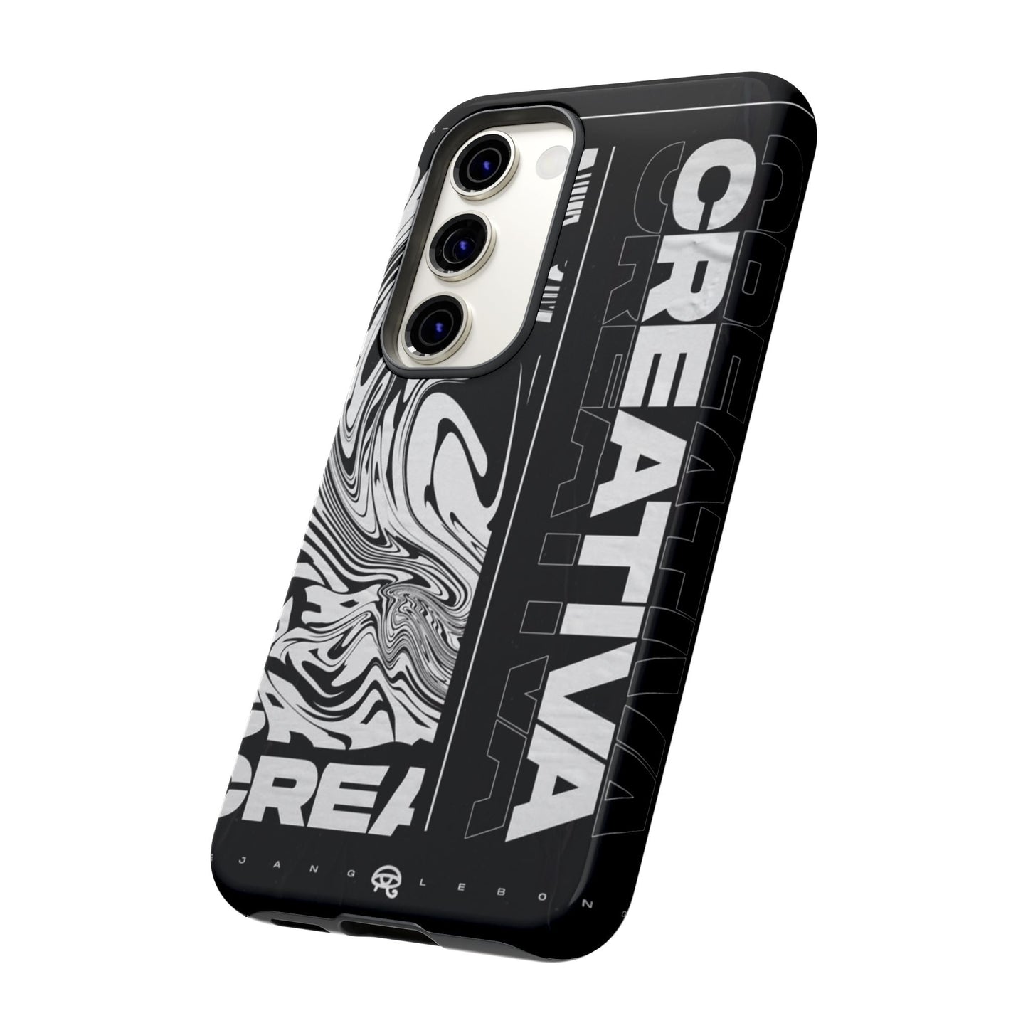 Bold Creative Phone Case, Stylish Black Marble Art, Tough Phone Cover, Gift for Artists, Unique Smartphone Protector