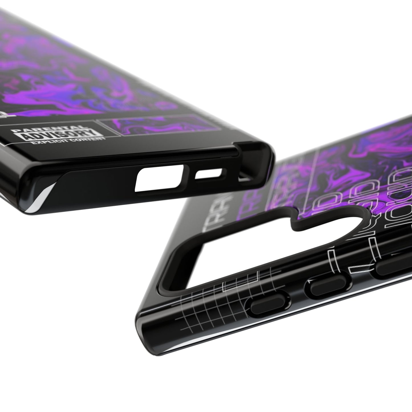 Abstract Purple Liquid Phone Case, Tough Phone Cover, Trendy Phone Accessory, Unique Gift for Tech Lovers, Modern Design for All Occasions