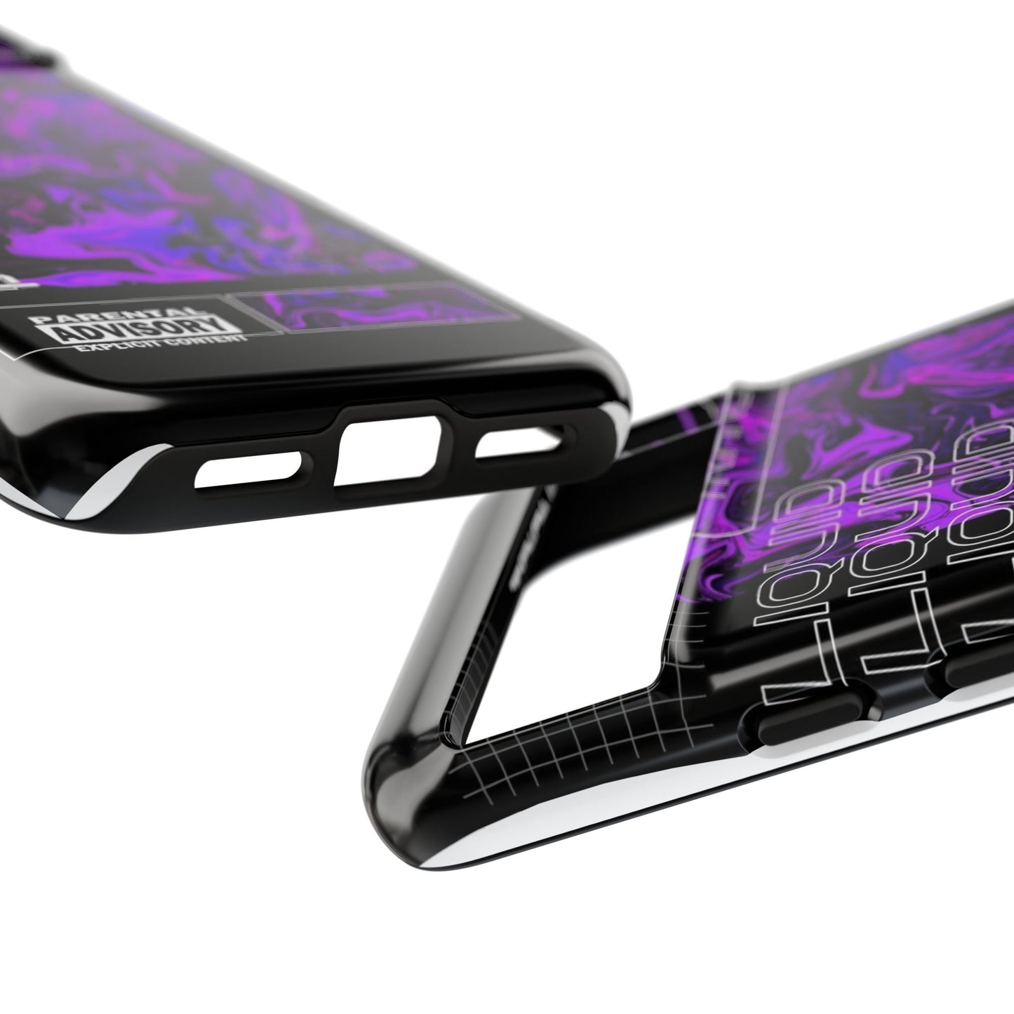 Abstract Purple Liquid Phone Case, Tough Phone Cover, Trendy Phone Accessory, Unique Gift for Tech Lovers, Modern Design for All Occasions