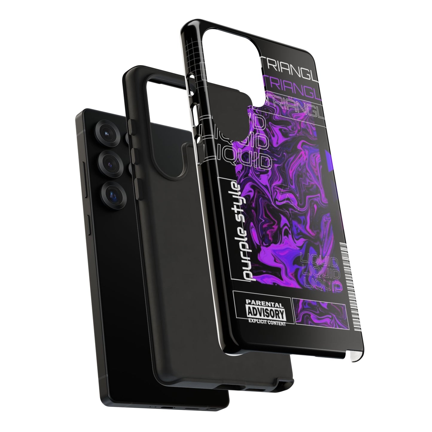 Abstract Purple Liquid Phone Case, Tough Phone Cover, Trendy Phone Accessory, Unique Gift for Tech Lovers, Modern Design for All Occasions