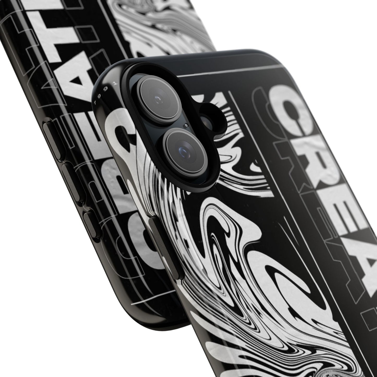 Bold Creative Phone Case, Stylish Black Marble Art, Tough Phone Cover, Gift for Artists, Unique Smartphone Protector