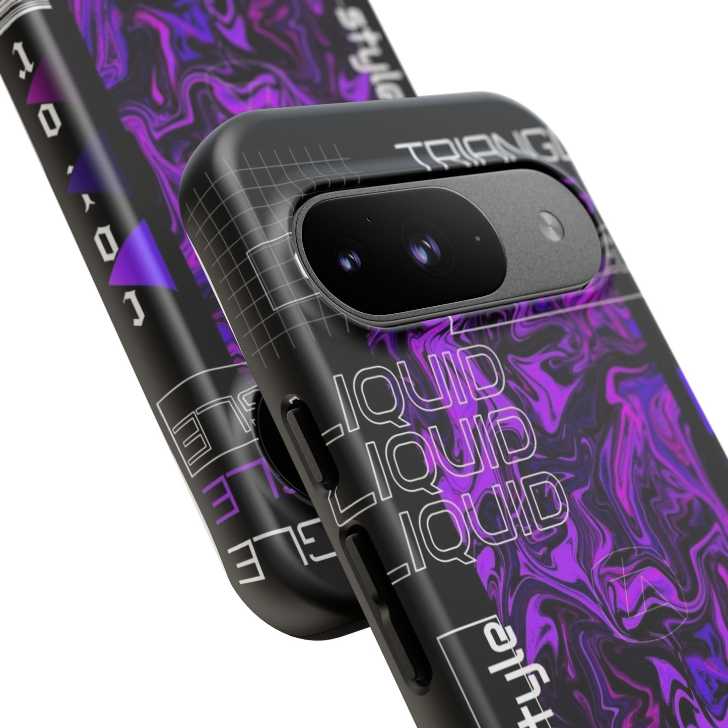 Abstract Purple Liquid Phone Case, Tough Phone Cover, Trendy Phone Accessory, Unique Gift for Tech Lovers, Modern Design for All Occasions