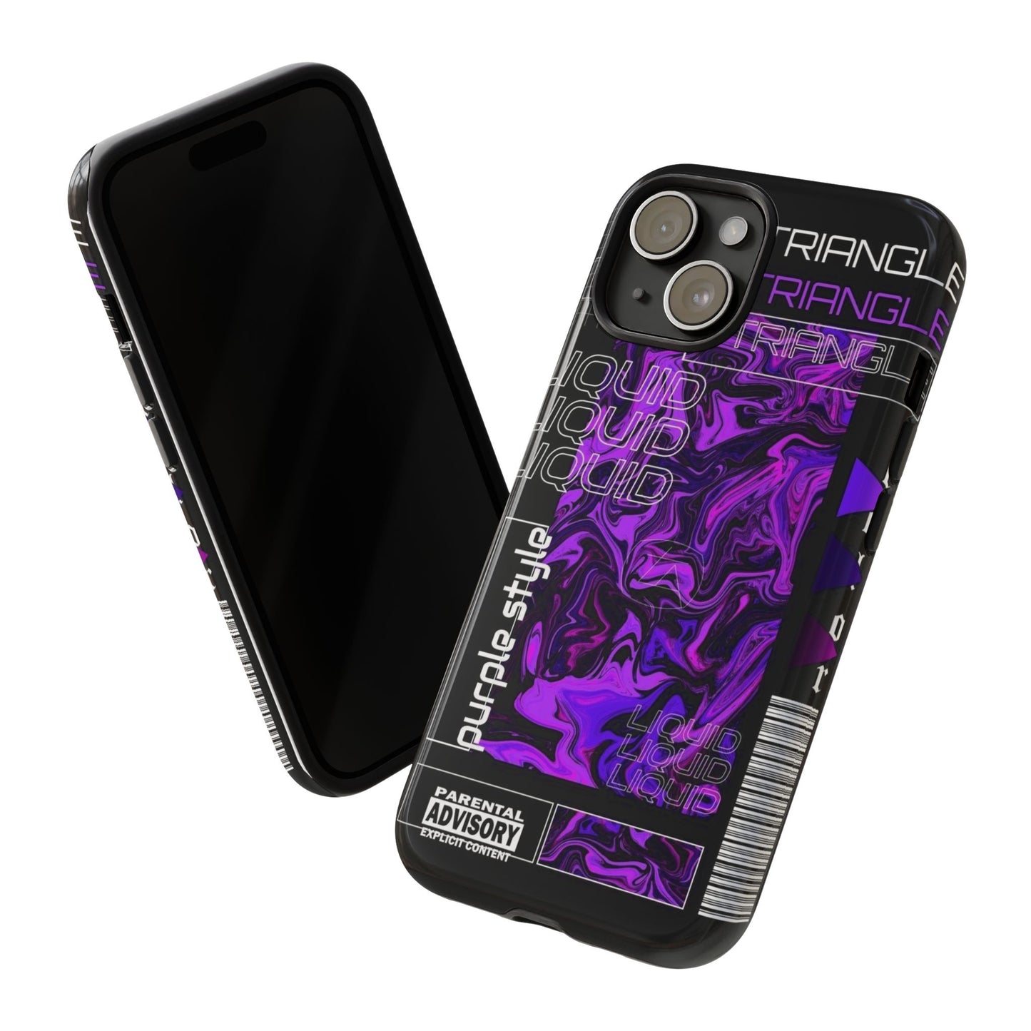Abstract Purple Liquid Phone Case, Tough Phone Cover, Trendy Phone Accessory, Unique Gift for Tech Lovers, Modern Design for All Occasions