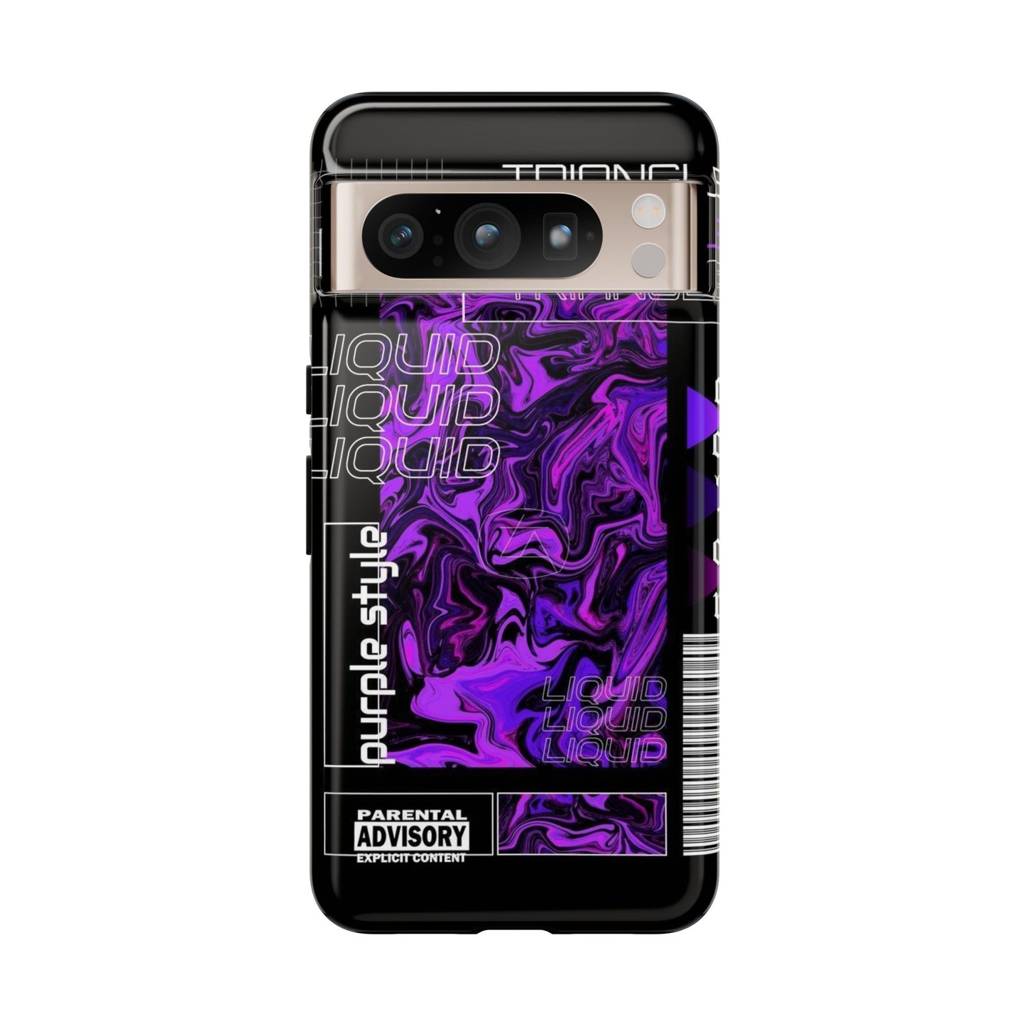 Abstract Purple Liquid Phone Case, Tough Phone Cover, Trendy Phone Accessory, Unique Gift for Tech Lovers, Modern Design for All Occasions