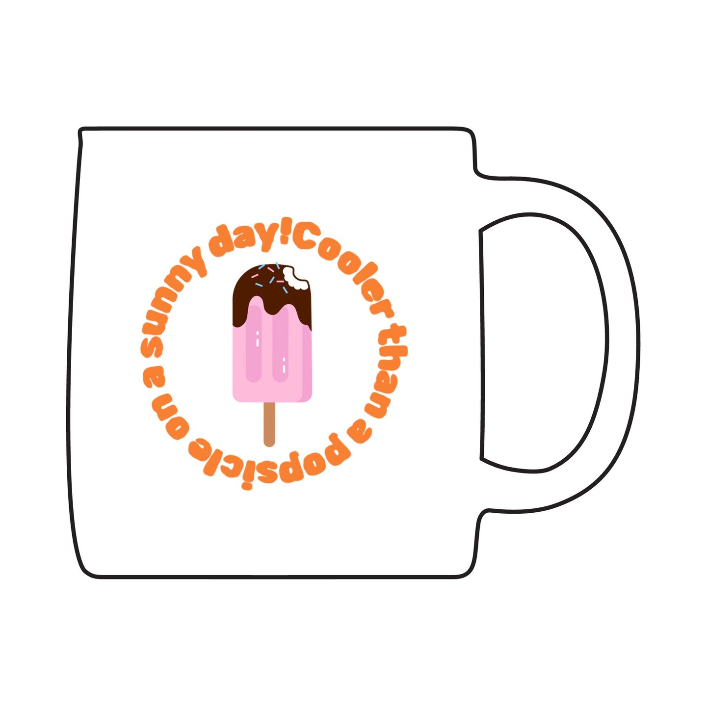 Cooler Than a Popsicle Glass Coffee Mug, Fun Summer Drinkware, Gift for Ice Cream Lovers, Perfect for Birthdays, BBQs, or Pool Parties