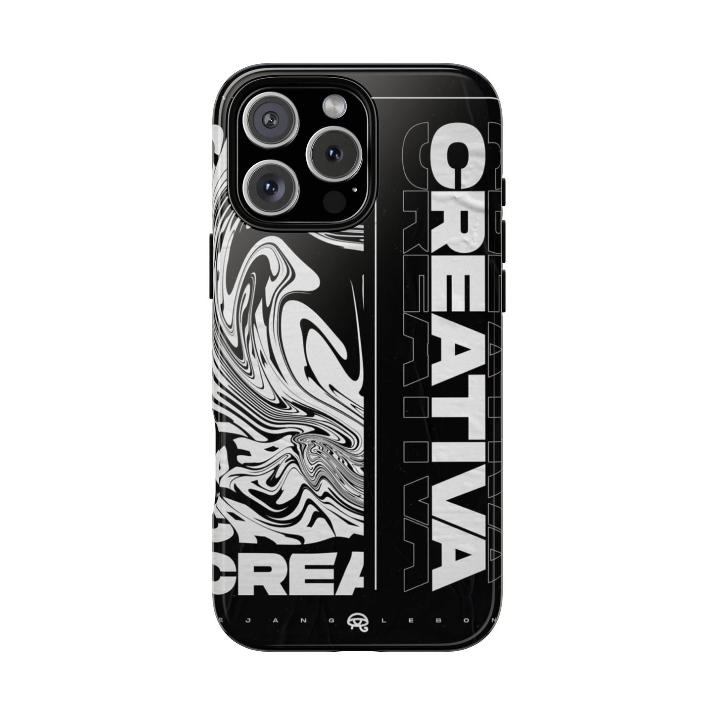 Bold Creative Phone Case, Stylish Black Marble Art, Tough Phone Cover, Gift for Artists, Unique Smartphone Protector